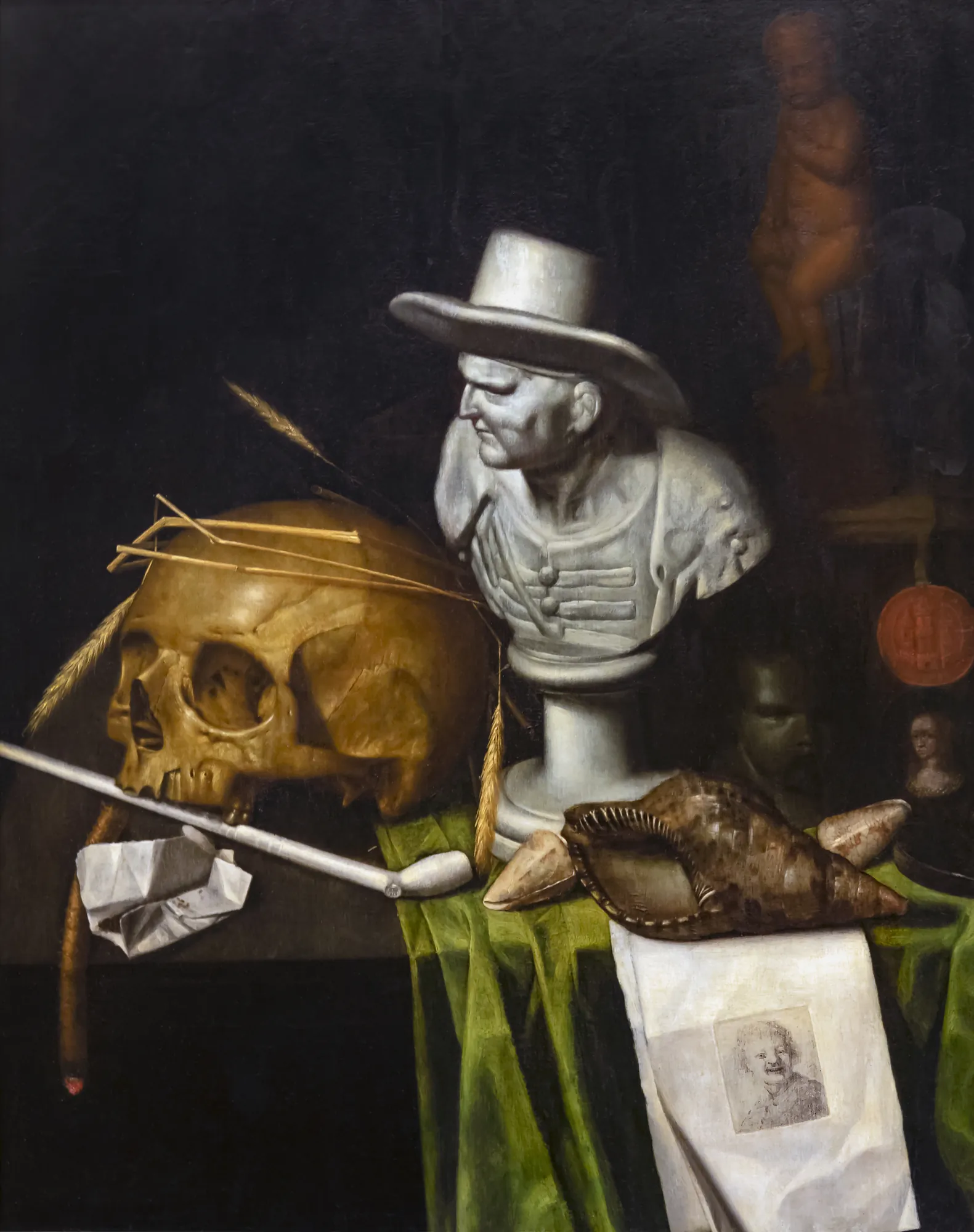 Vanitas Still Life with Bust