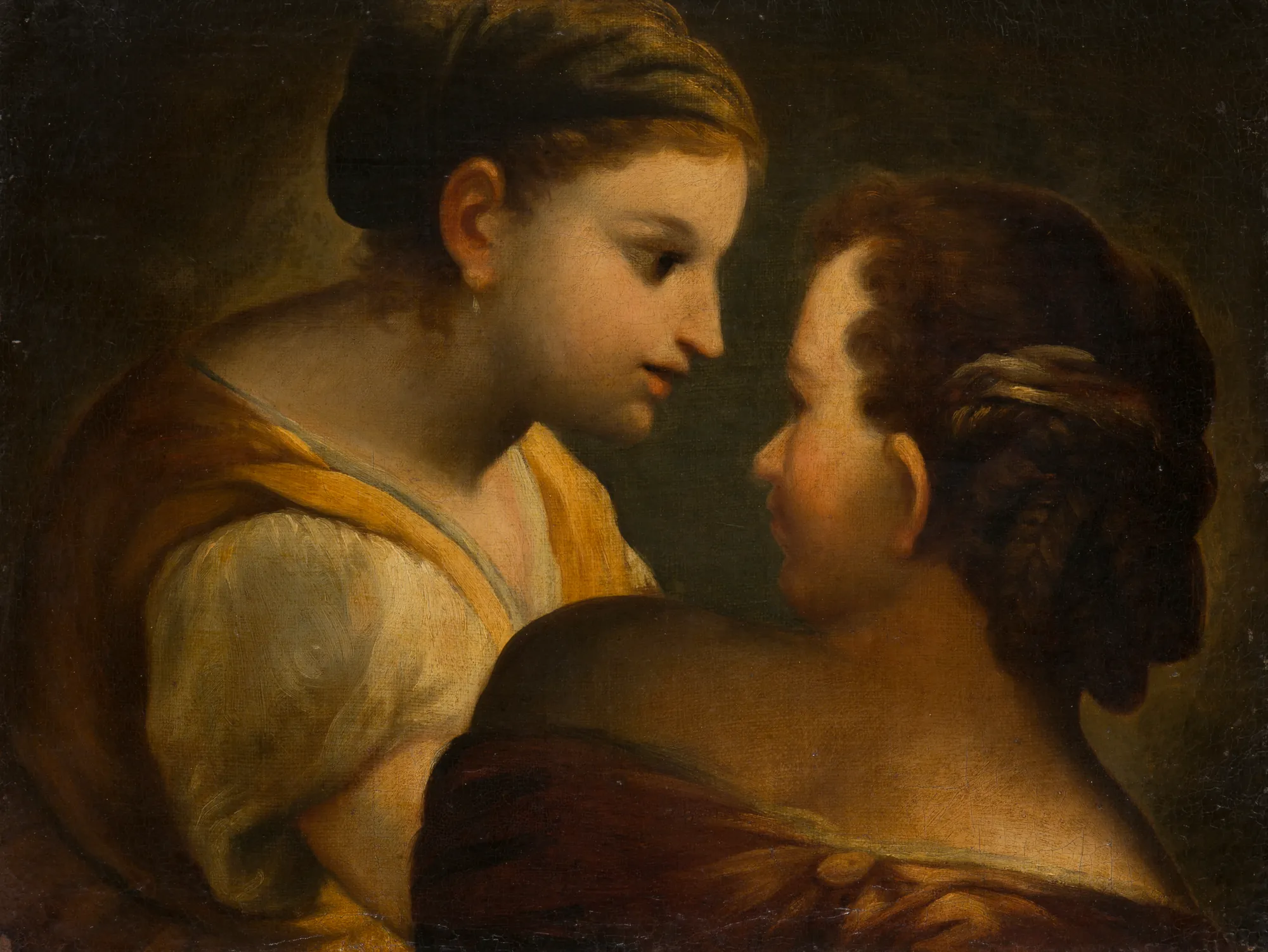 Two Girls in Conversation