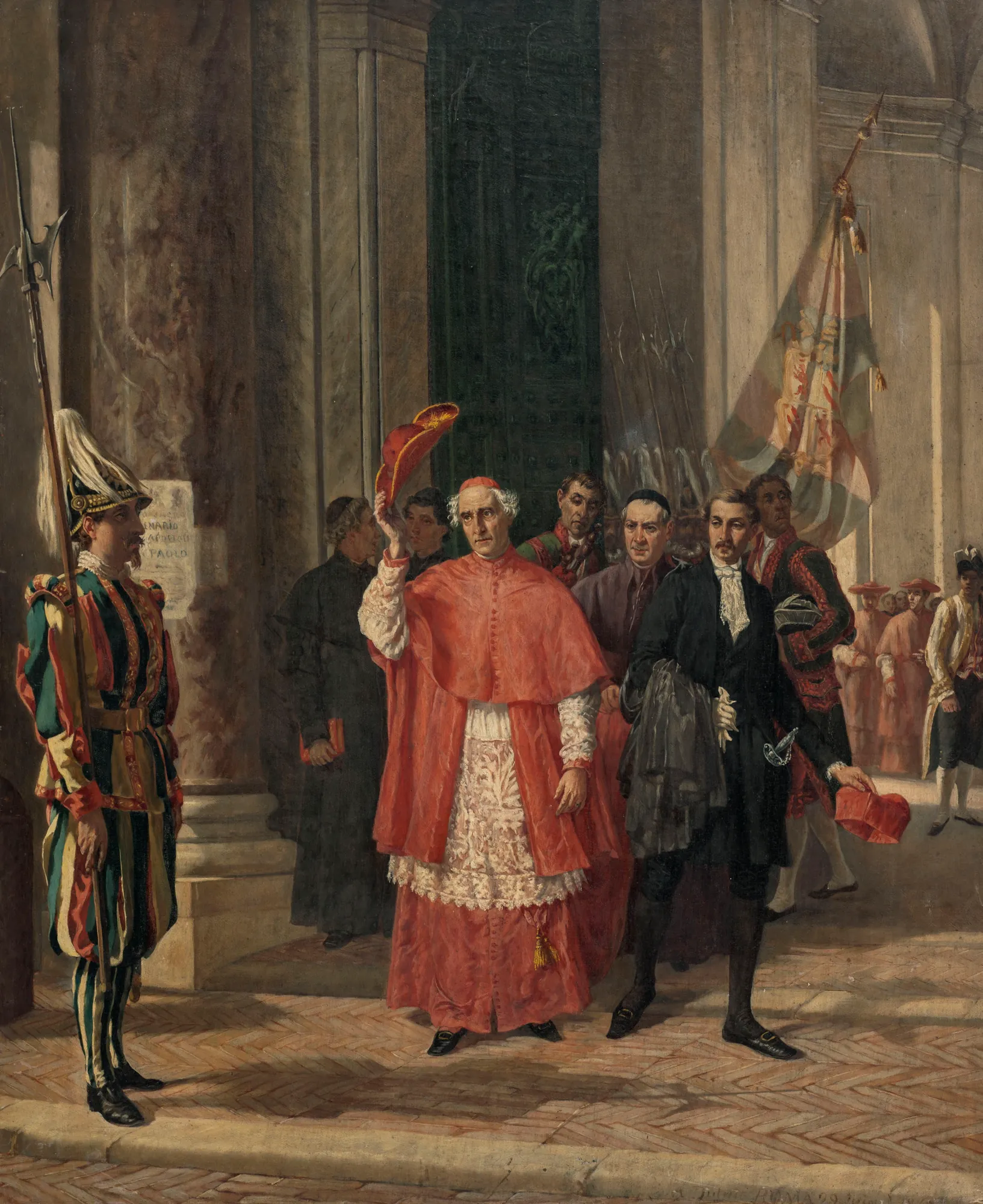 Cardinals Leaving the Vatican by the Swiss Gate