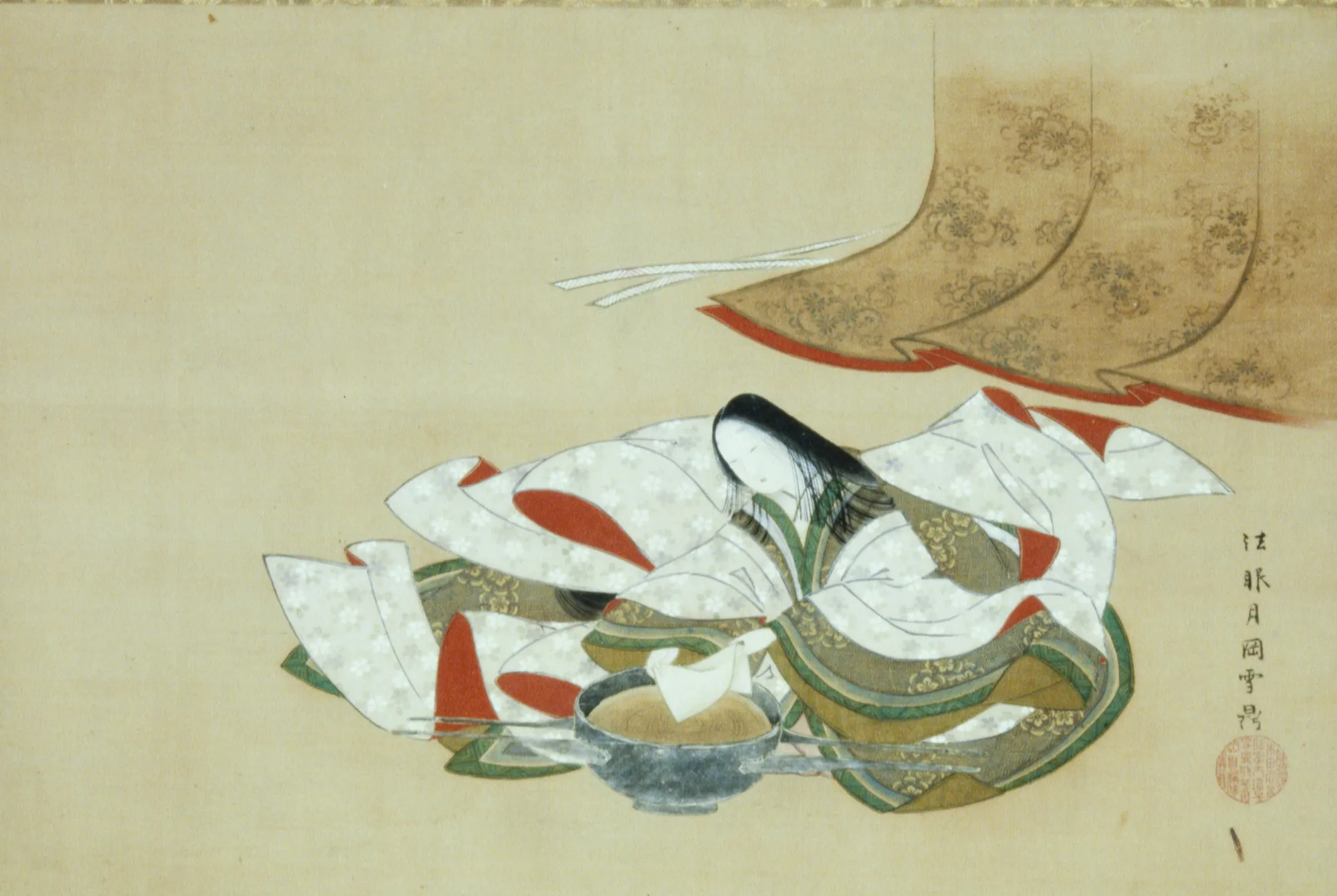 Ono no Komachi Washing the Poem Paper