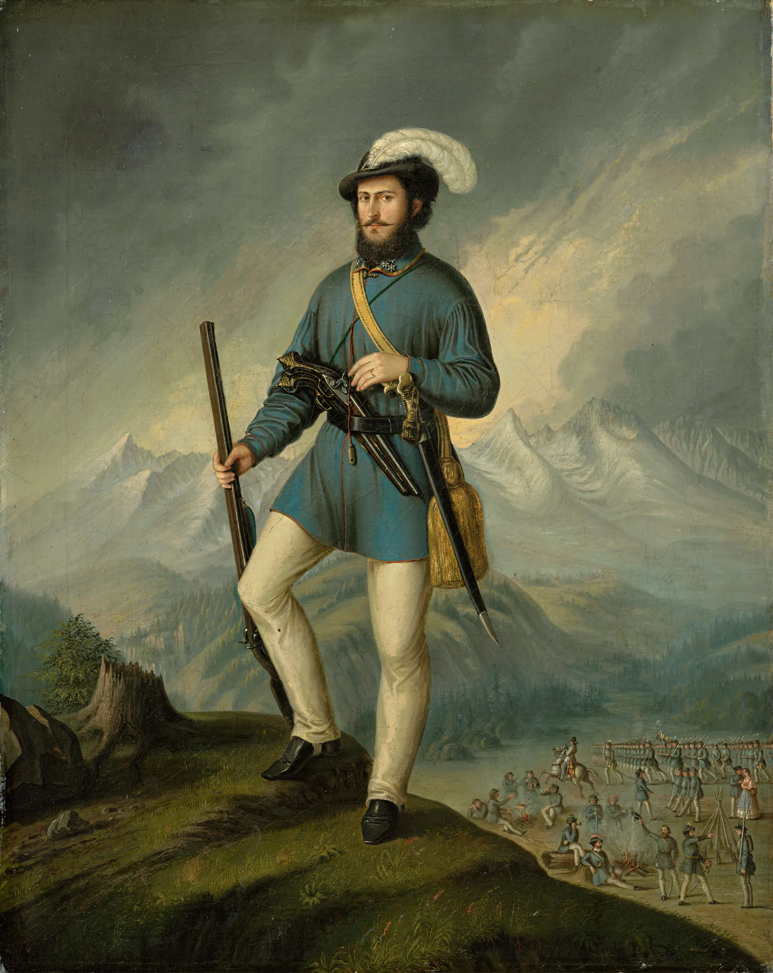 Ján Francisci as a Captain of Slovak Volunteers