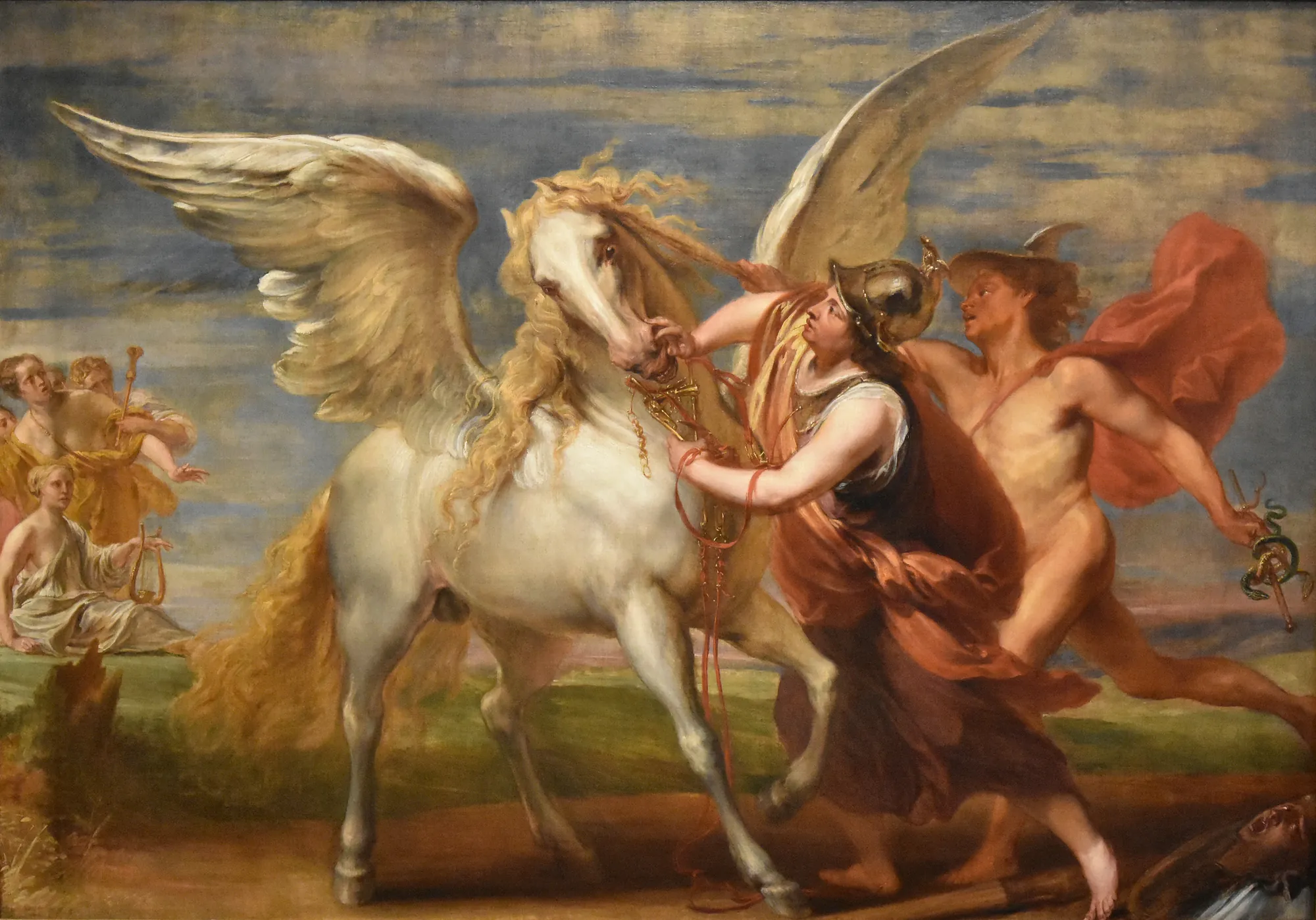 Minerva Restrains Pegasus with the Help of Mercury