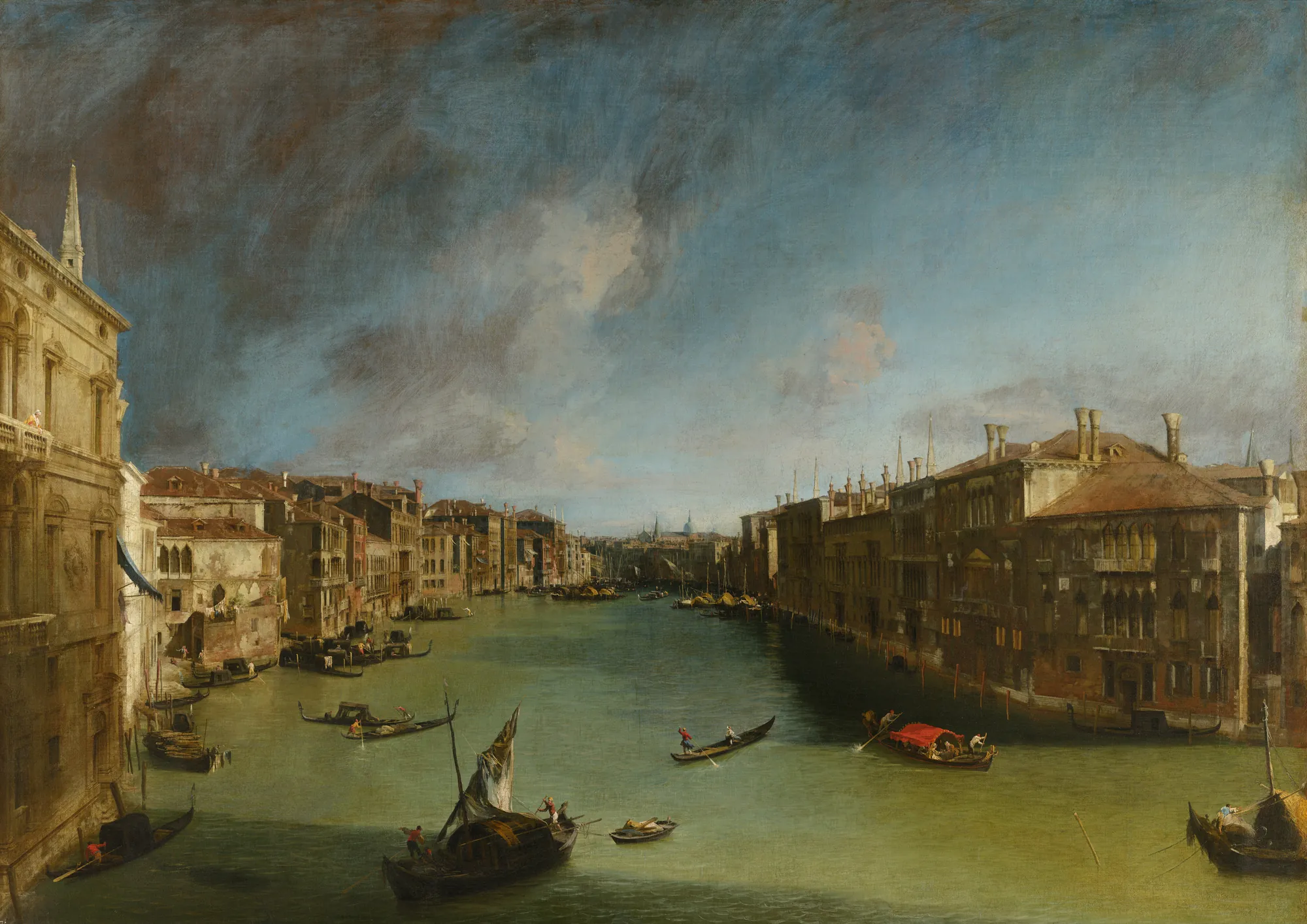 The Grand Canal from Palazzo Balbi towards the Rialto