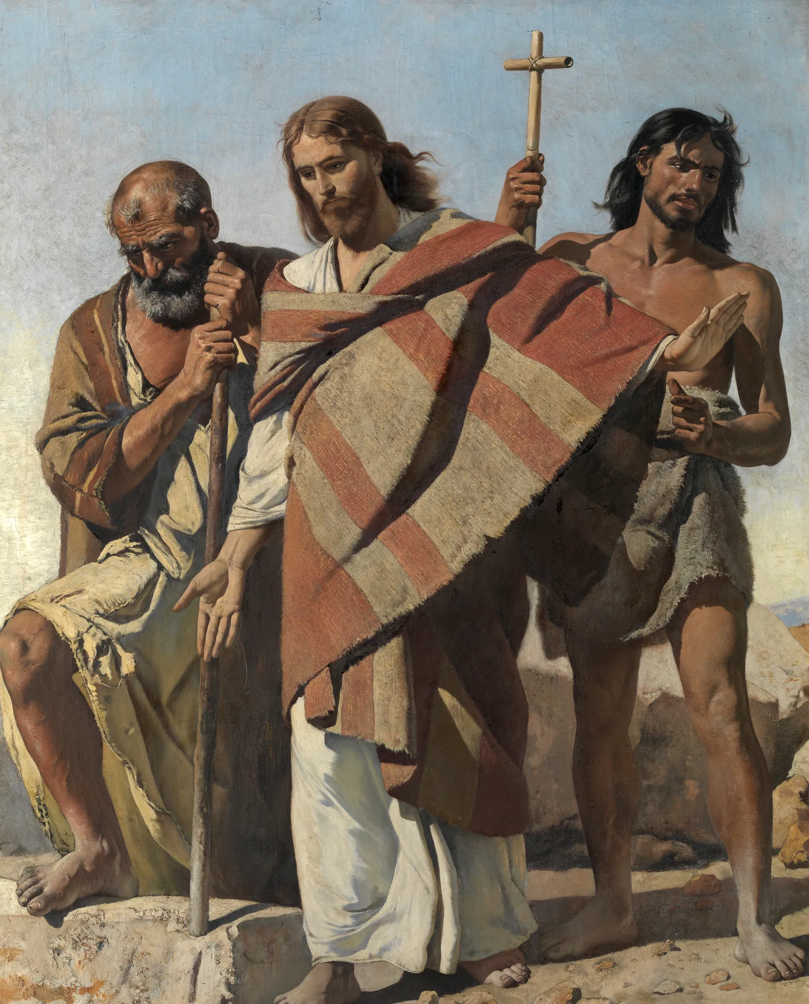 Jesus between Saint Peter and Saint John the Baptist