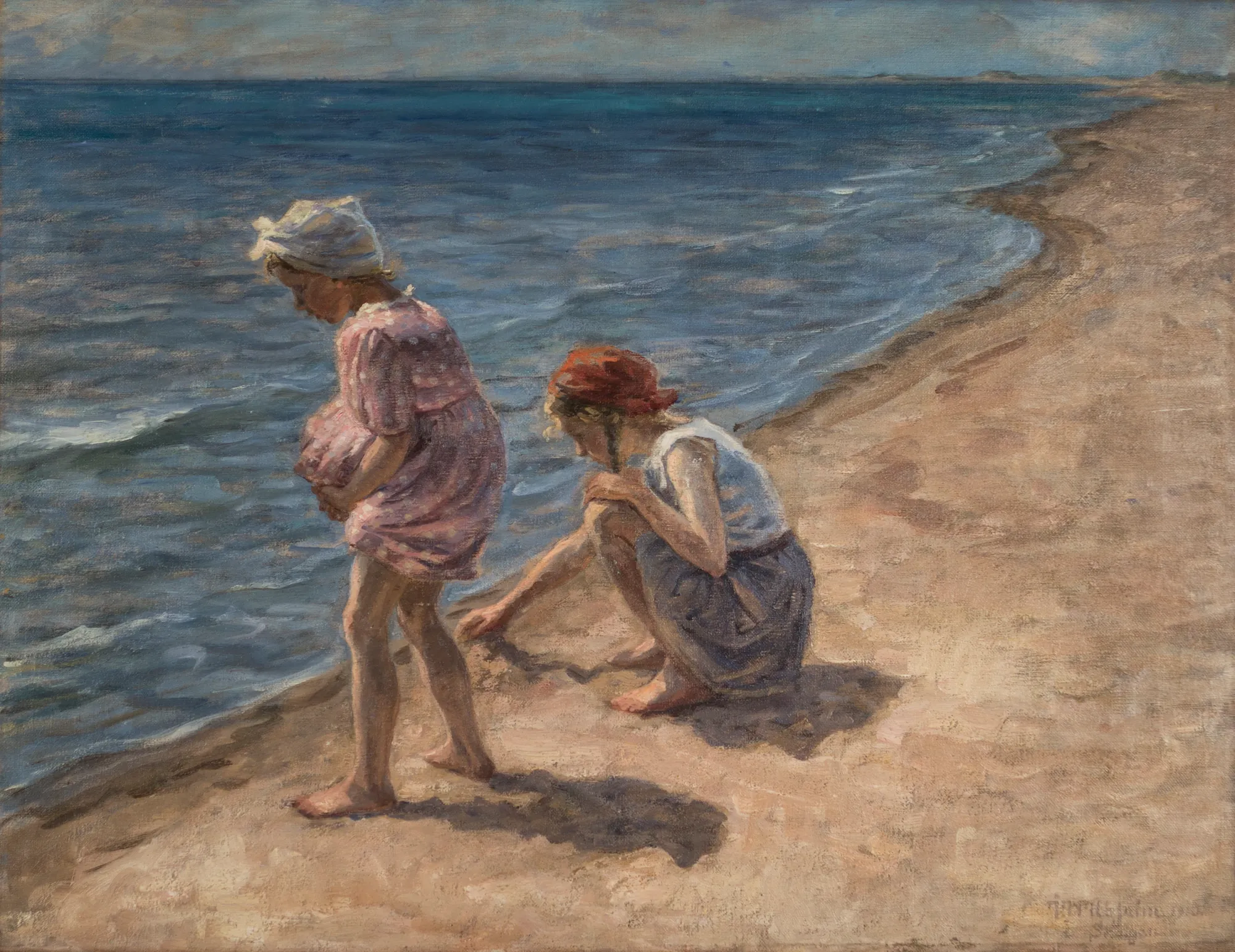 Two Girls on Skagen Beach (To piger på Skagen strand)