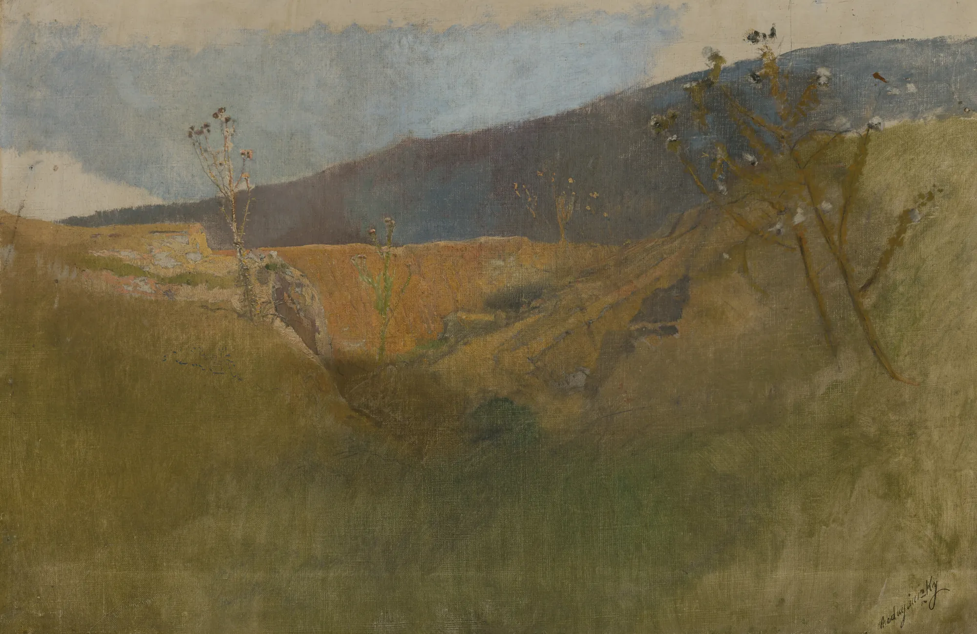 Landscape with Thistles