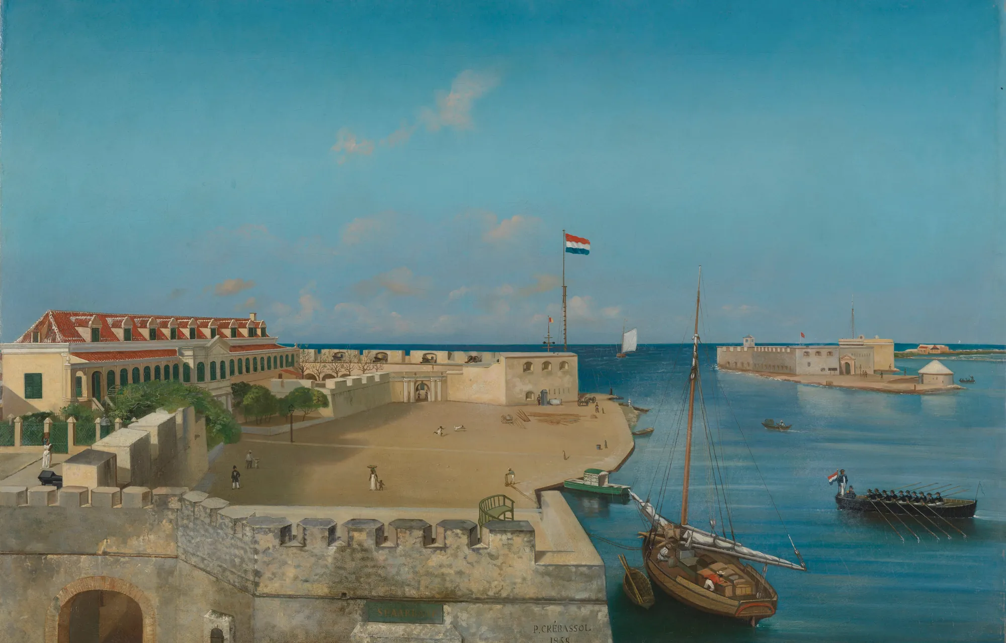 The Harbor of Willemstad with the Governor's Palace