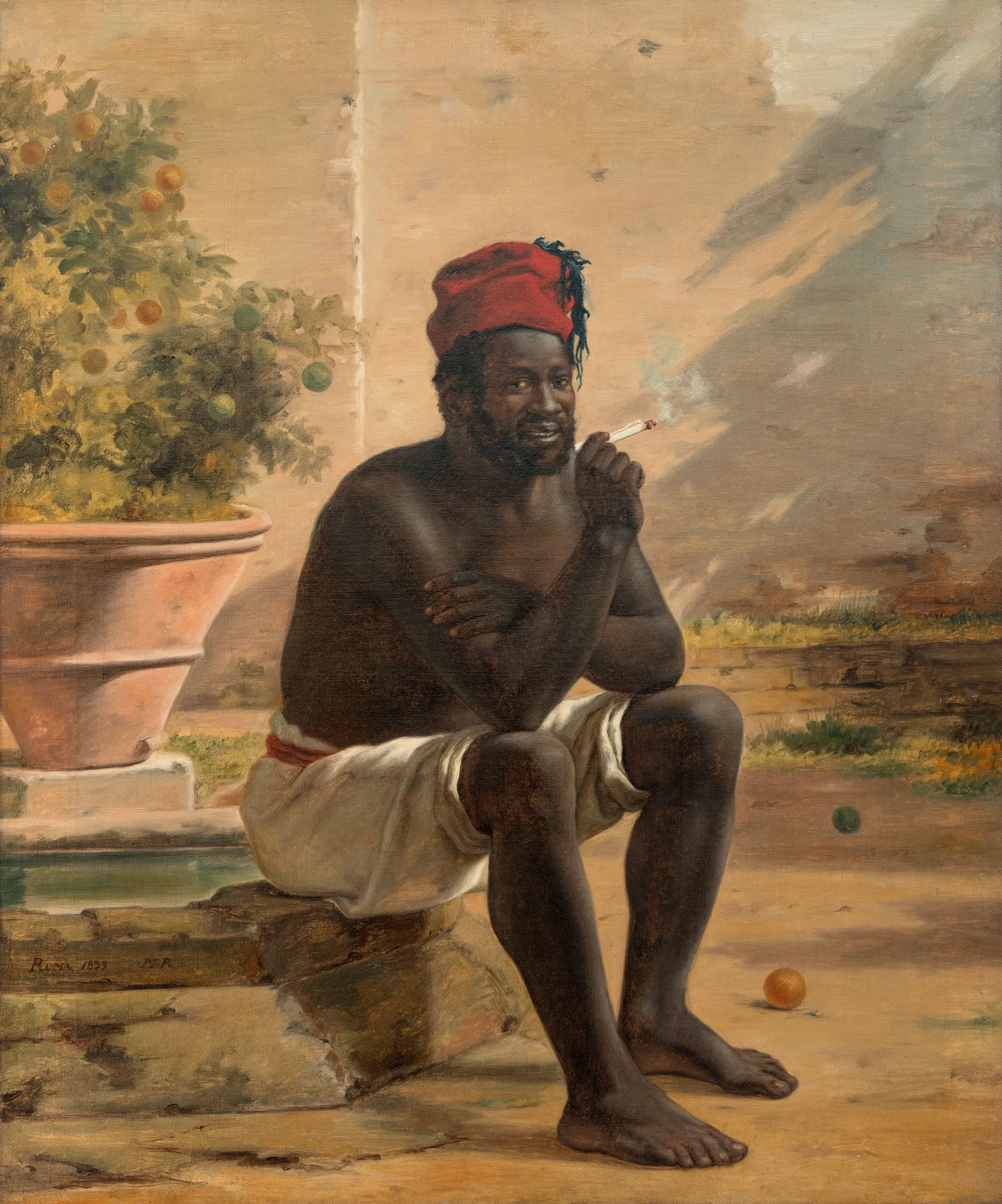 A Sitting Nubian