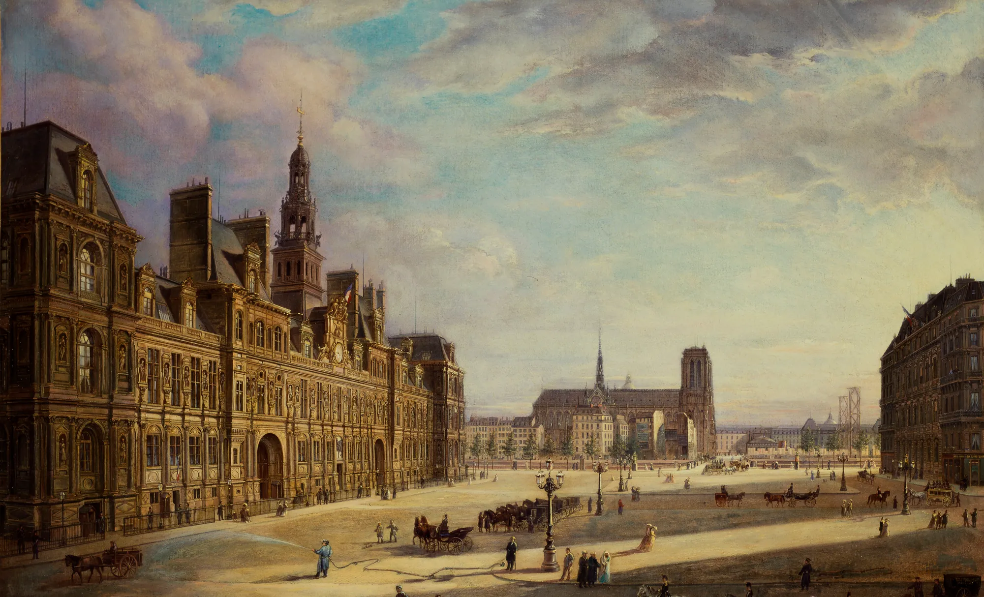 L'Hôtel de Ville, en 1868