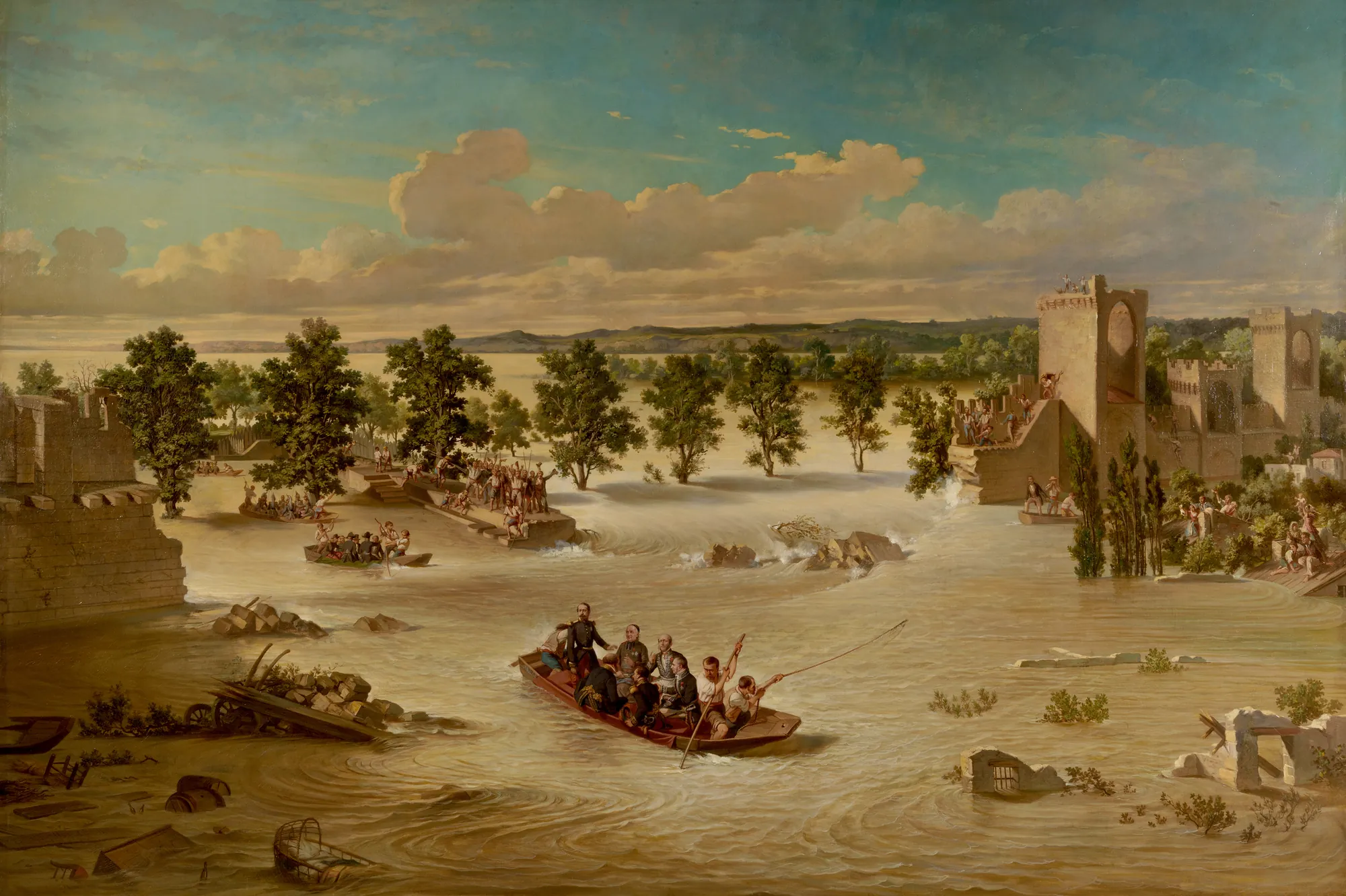 Napoleon III Visiting the Flood Victims