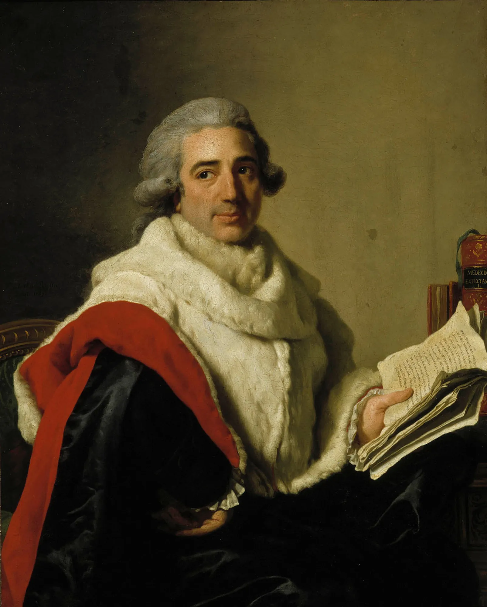 Portrait of a Scholar in Fur-Trimmed Robes