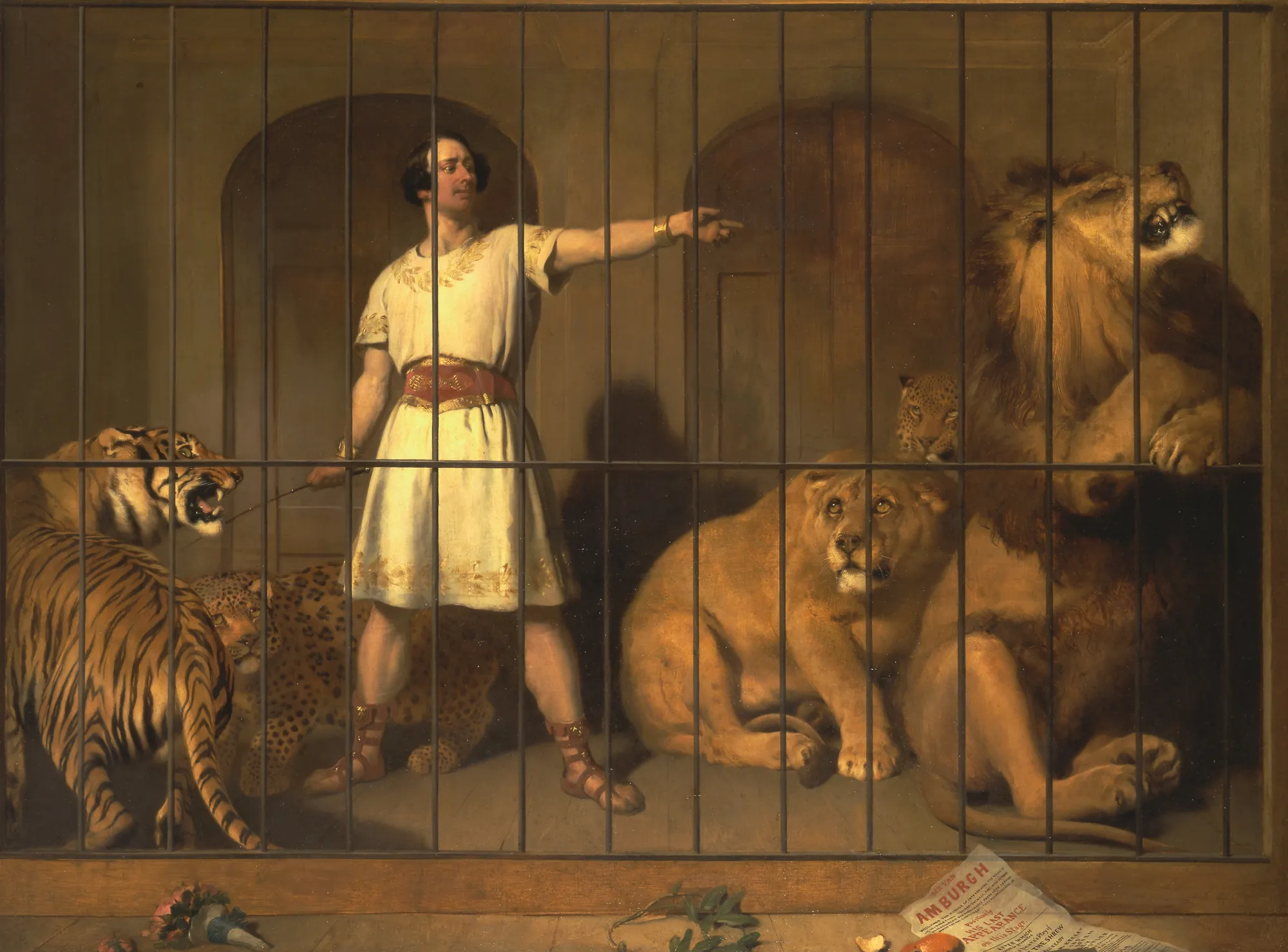 Portrait of Mr. Van Amburgh with His Animals