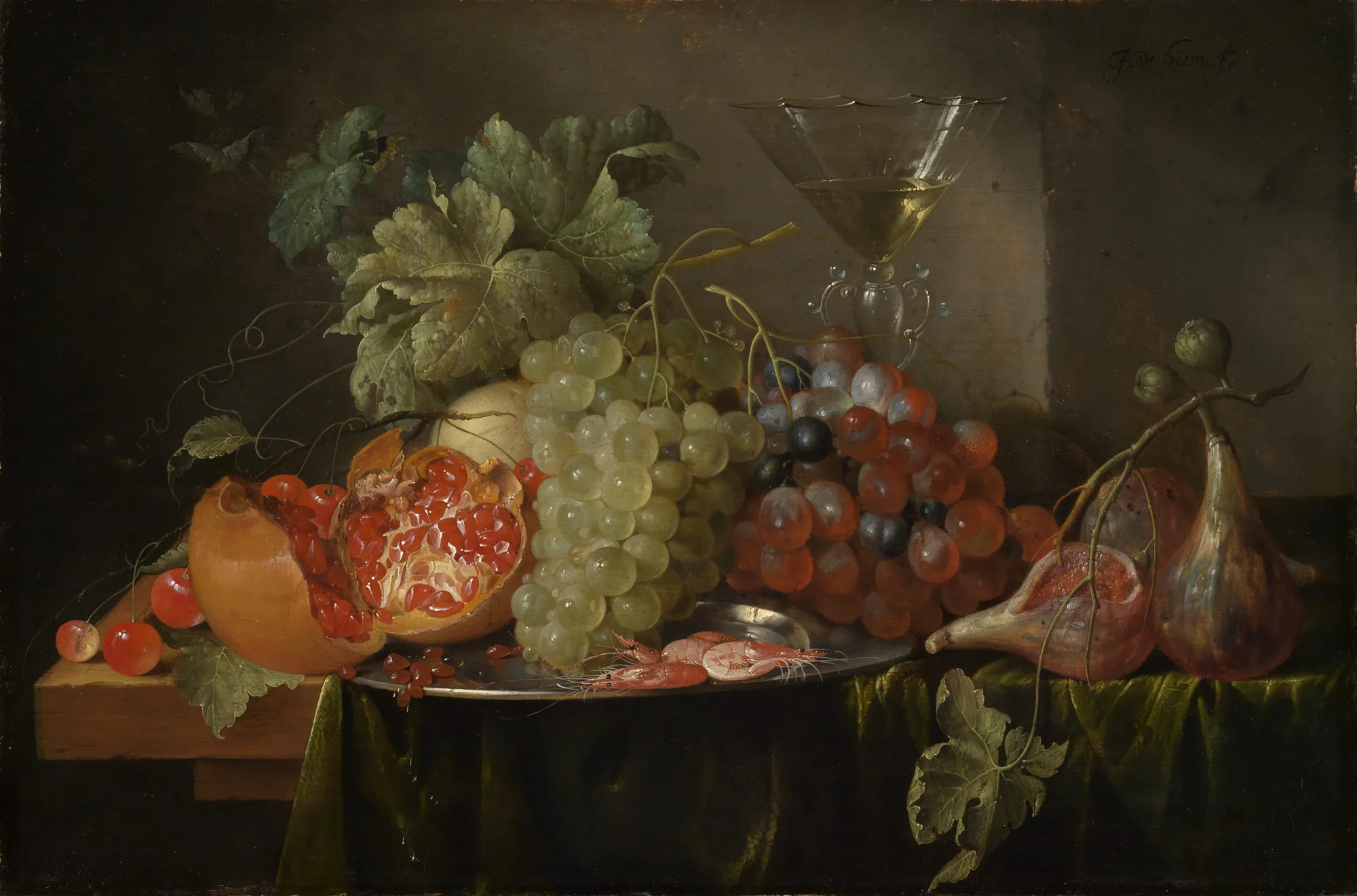 Still Life of Fruit with a Wine Glass