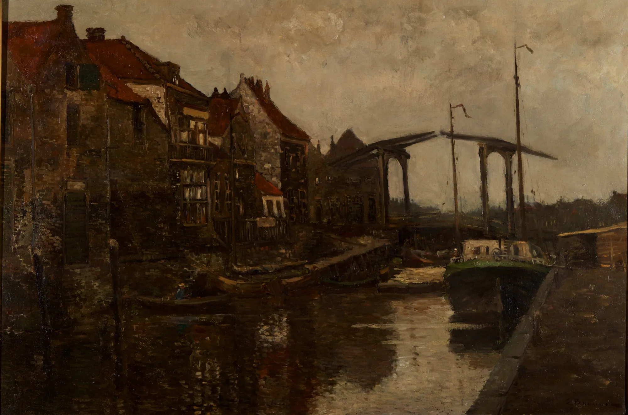 View of the Sluisbrug from the Achterhakkers