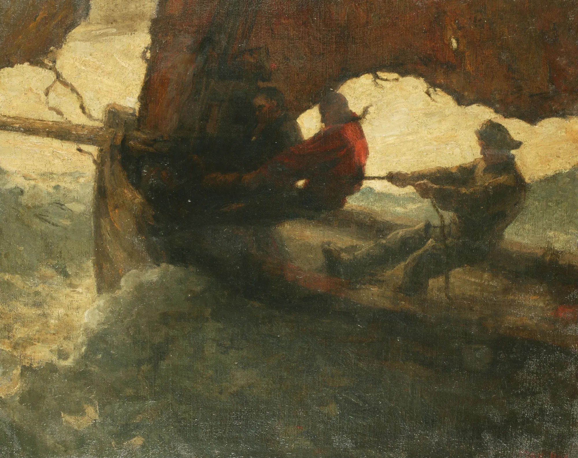 Fishermen in a Stormy Sea
