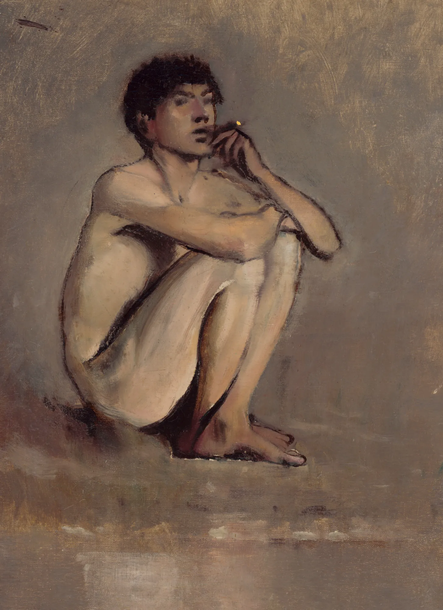 Study of a Seated Nude of a Young Man