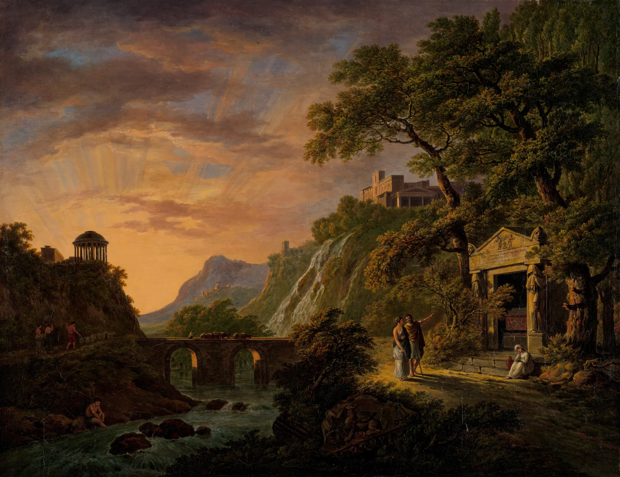 Arcadian Landscape at Sunset