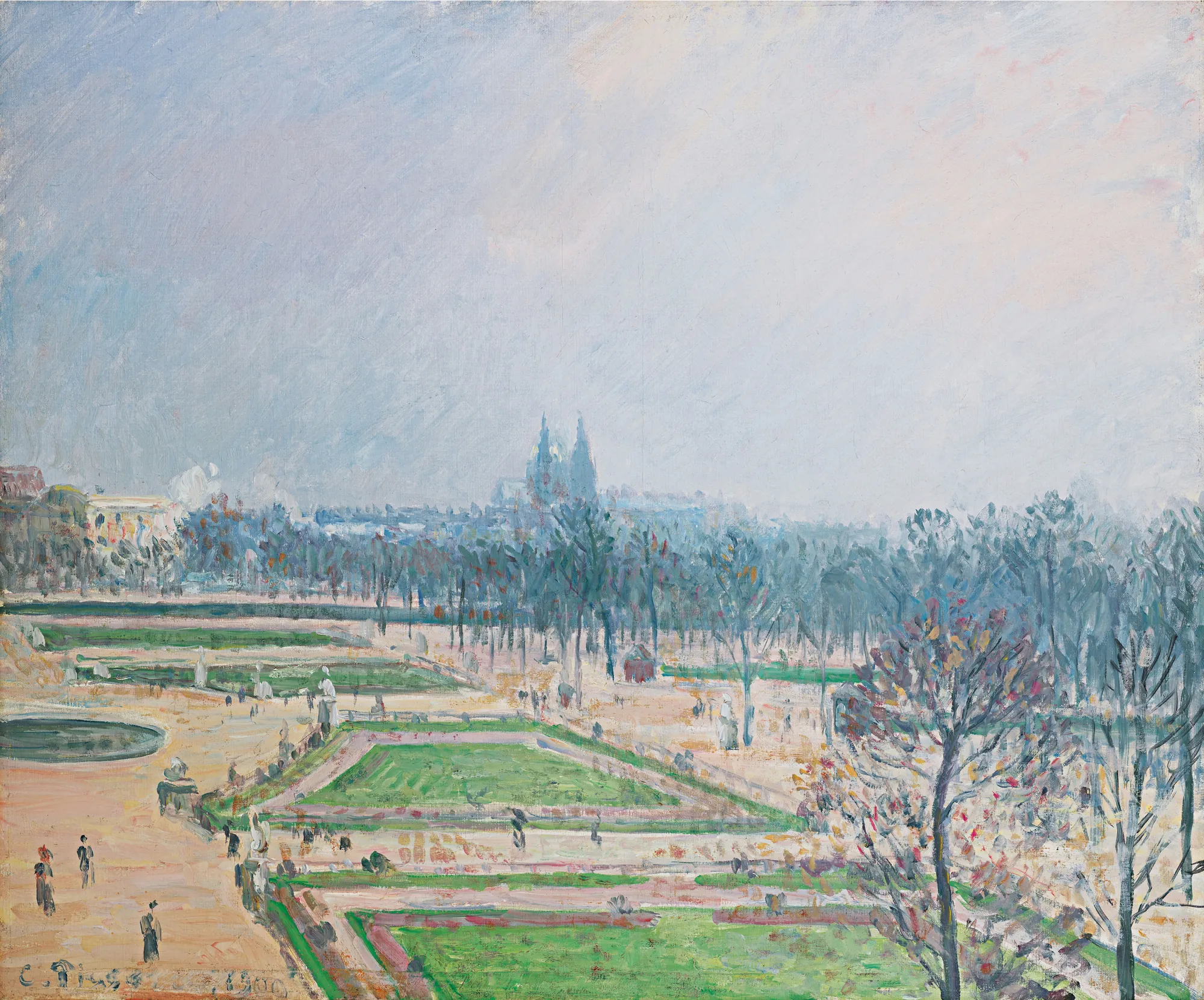Le Jardin des Tuileries, brume