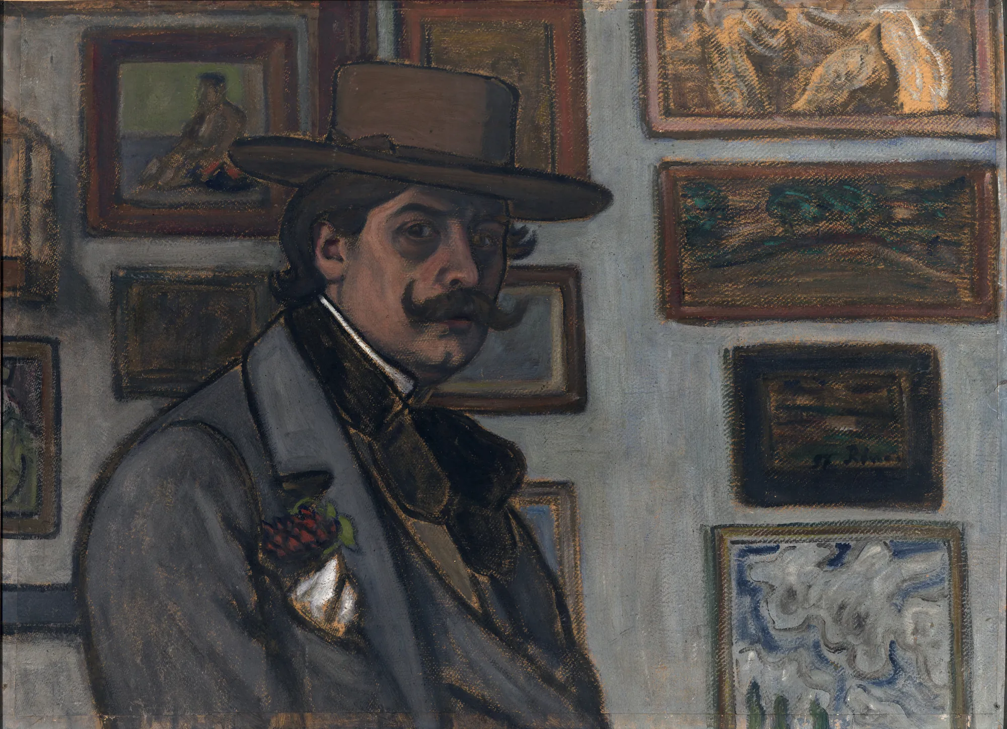 Self-Portrait in a Brown Hat