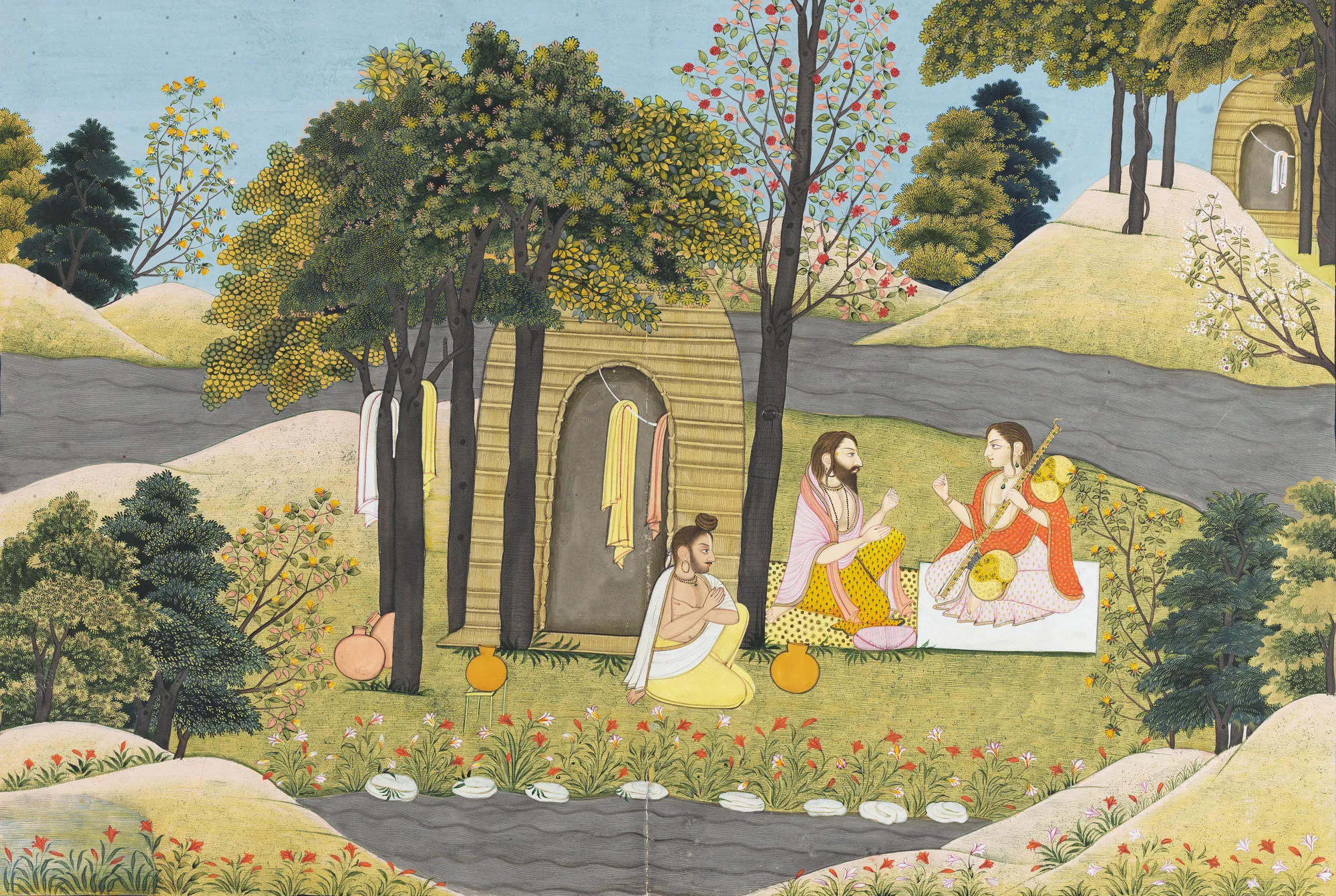 Sage Narada and Valmiki at the Hermitage