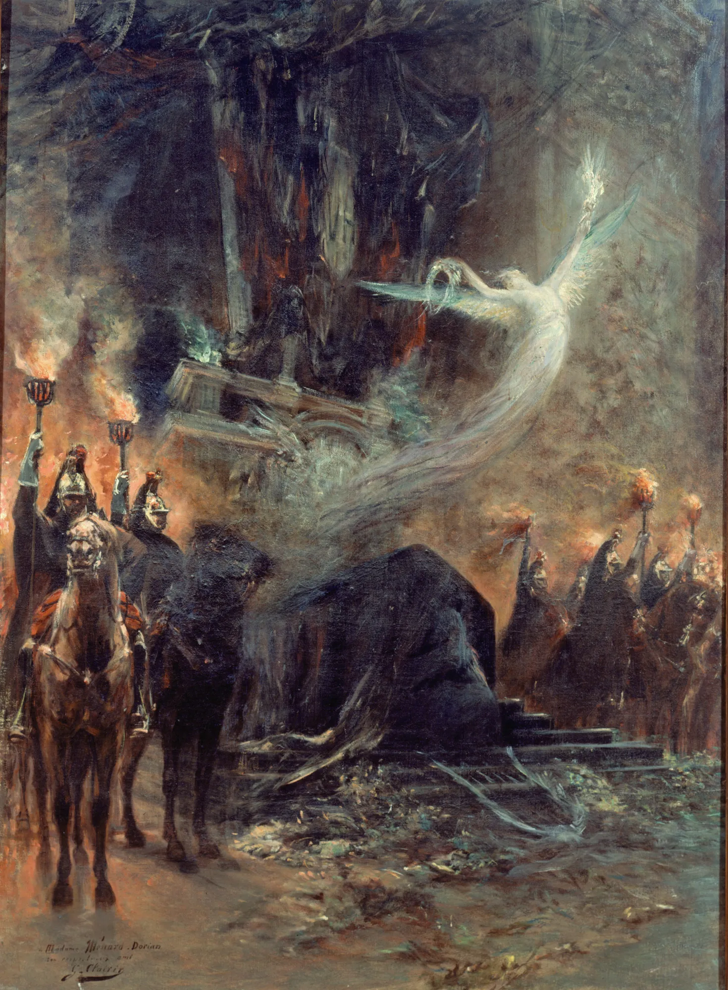 Funérailles de Victor Hugo (La veillée sous l'arc de triomphe)