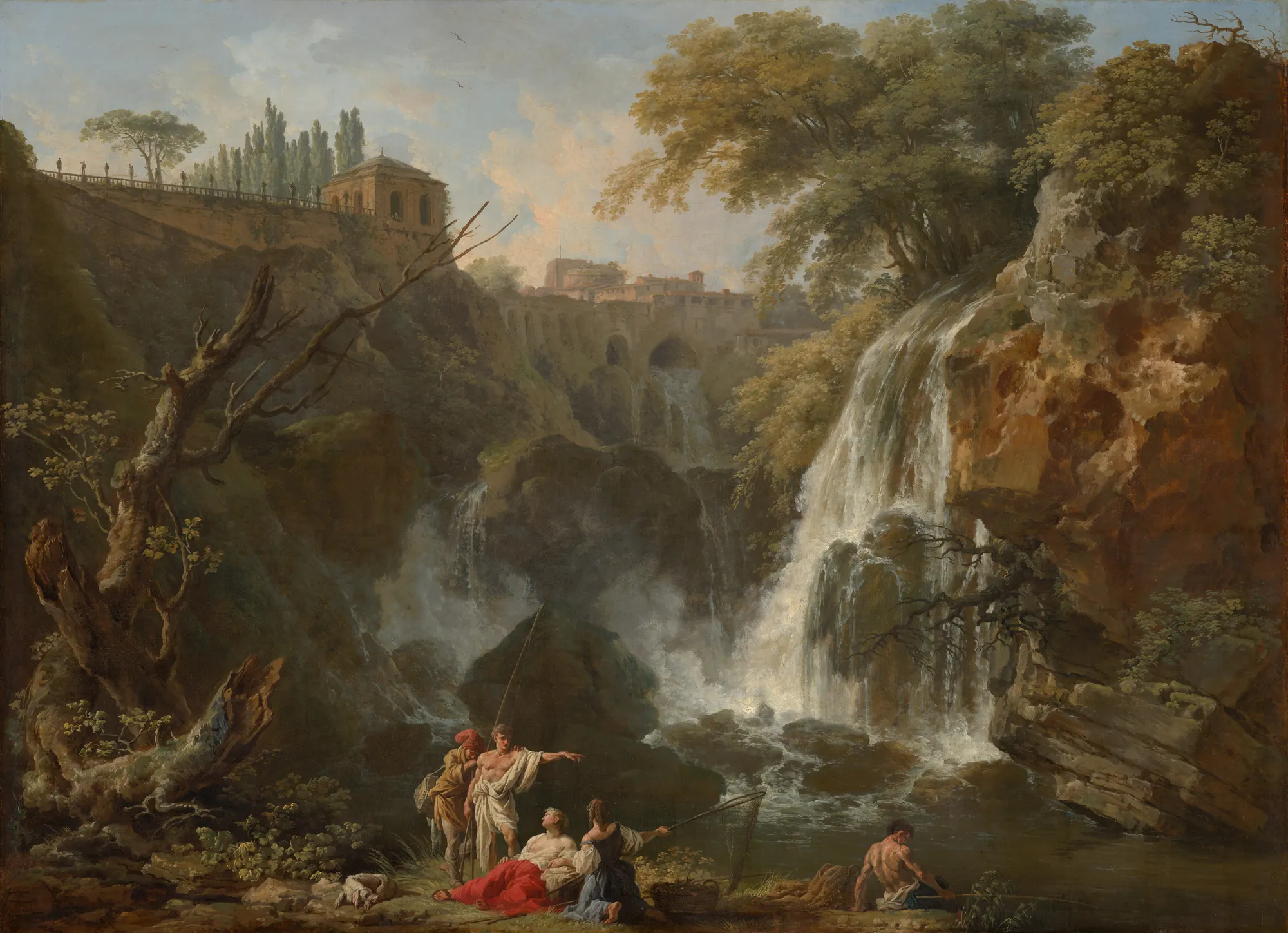 The Waterfalls at Tivoli with the Villa of Maecenas