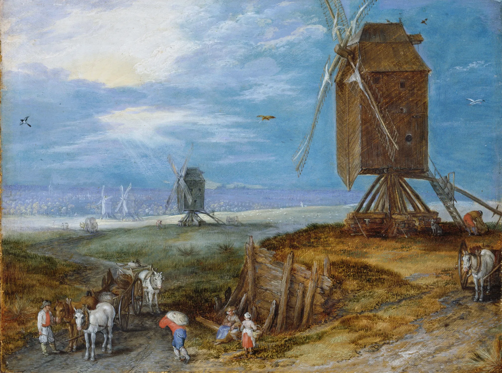 Extensive Landscape with Windmills