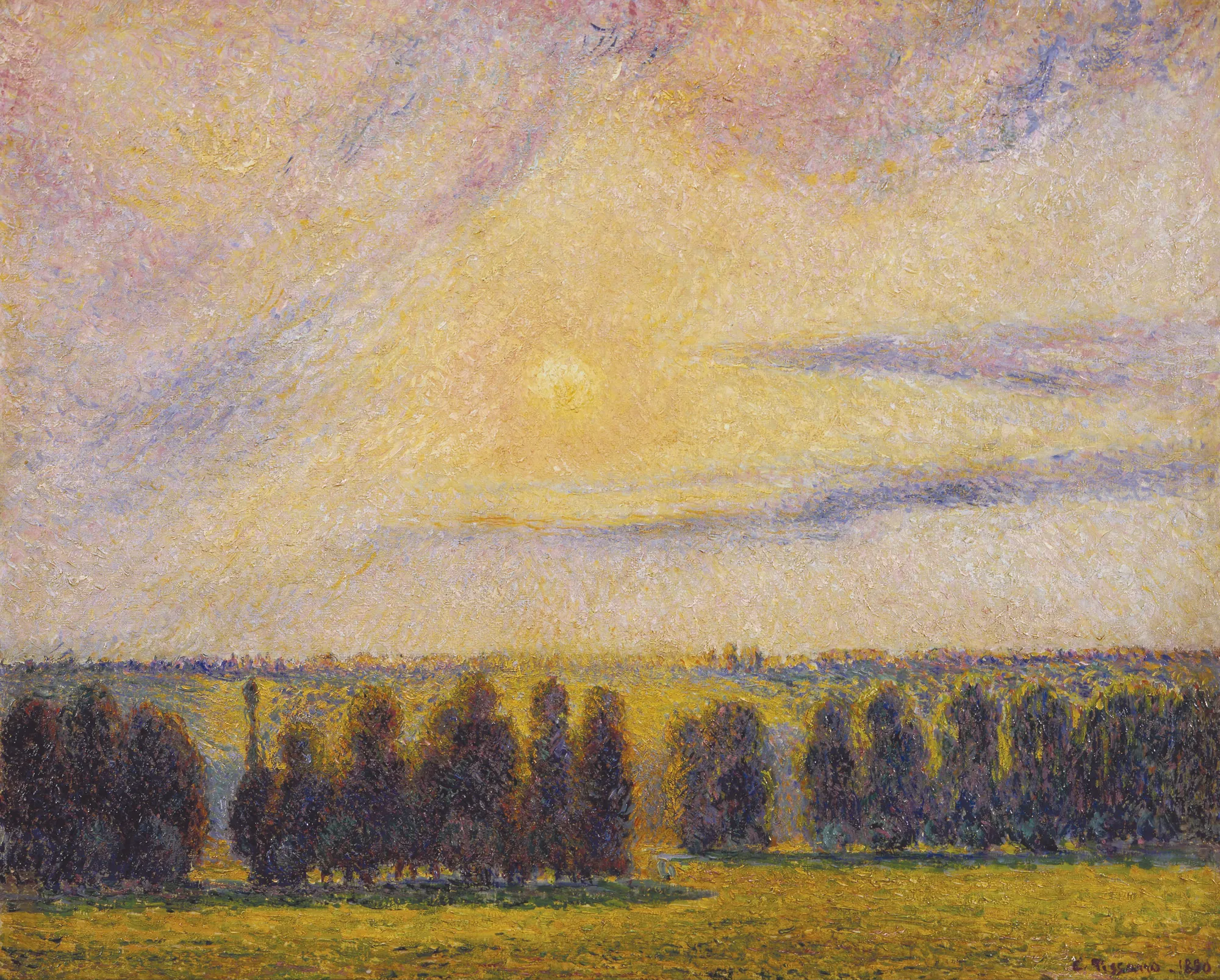 Sunset at Éragny