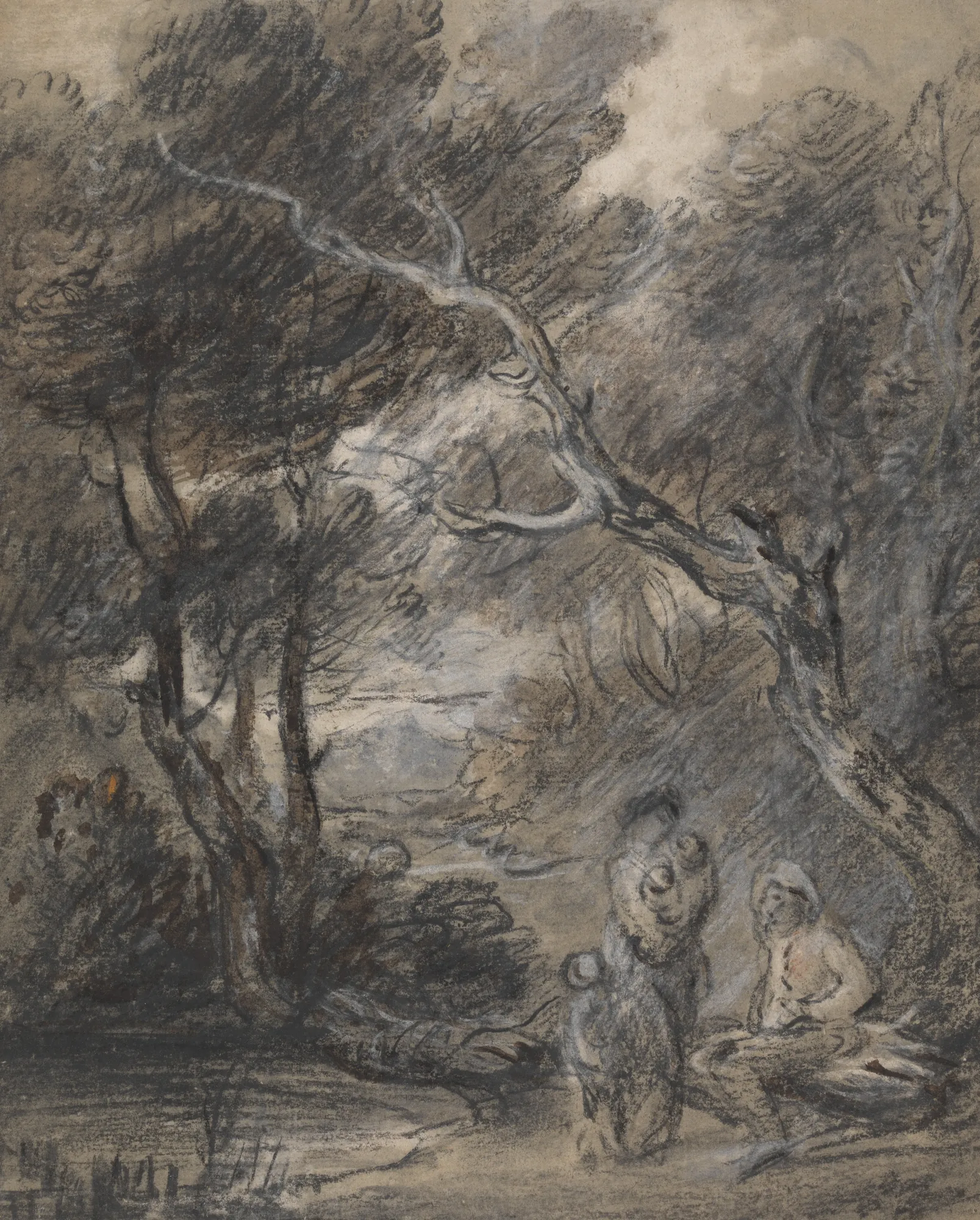 Wooded Landscape with Figures