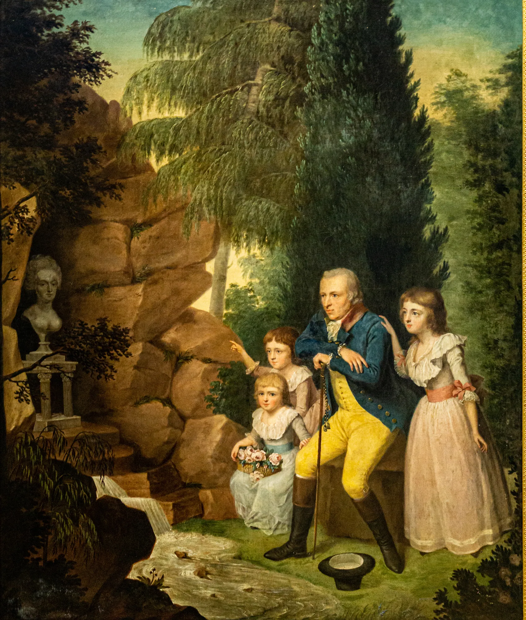Clemens August von Galen with his Daughters in a Park