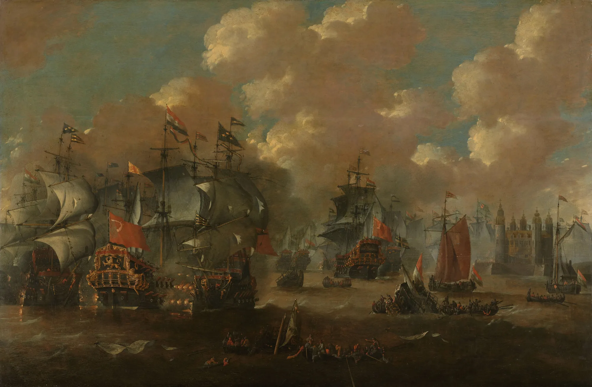 Naval Battle near Elseneur in the Sound