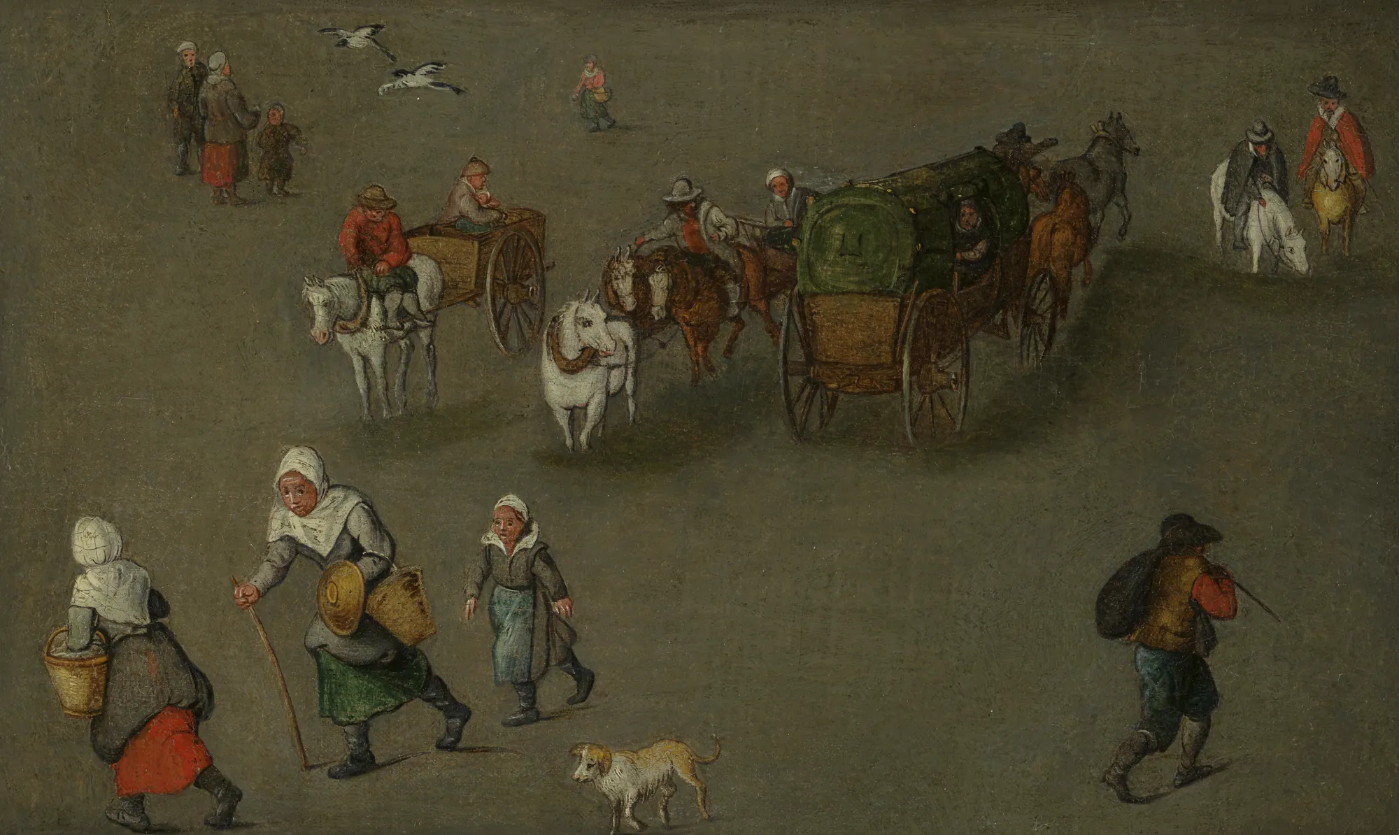 Infantry and Figures on a Road