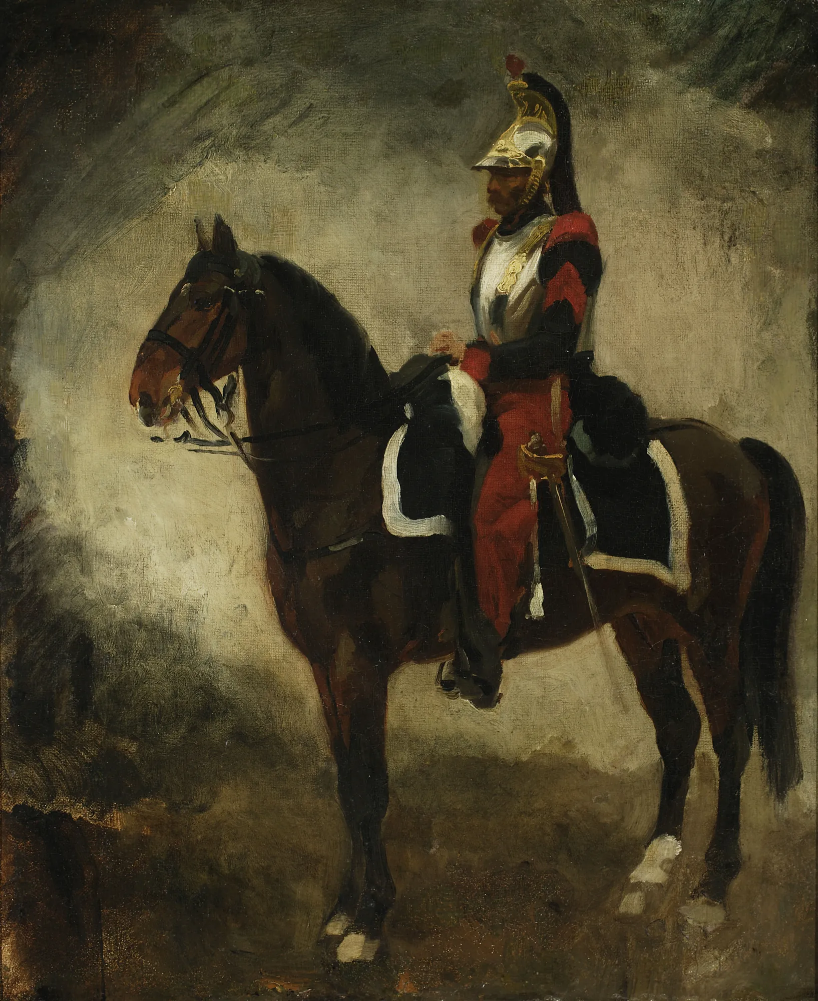 Cuirassier on a Bay Horse
