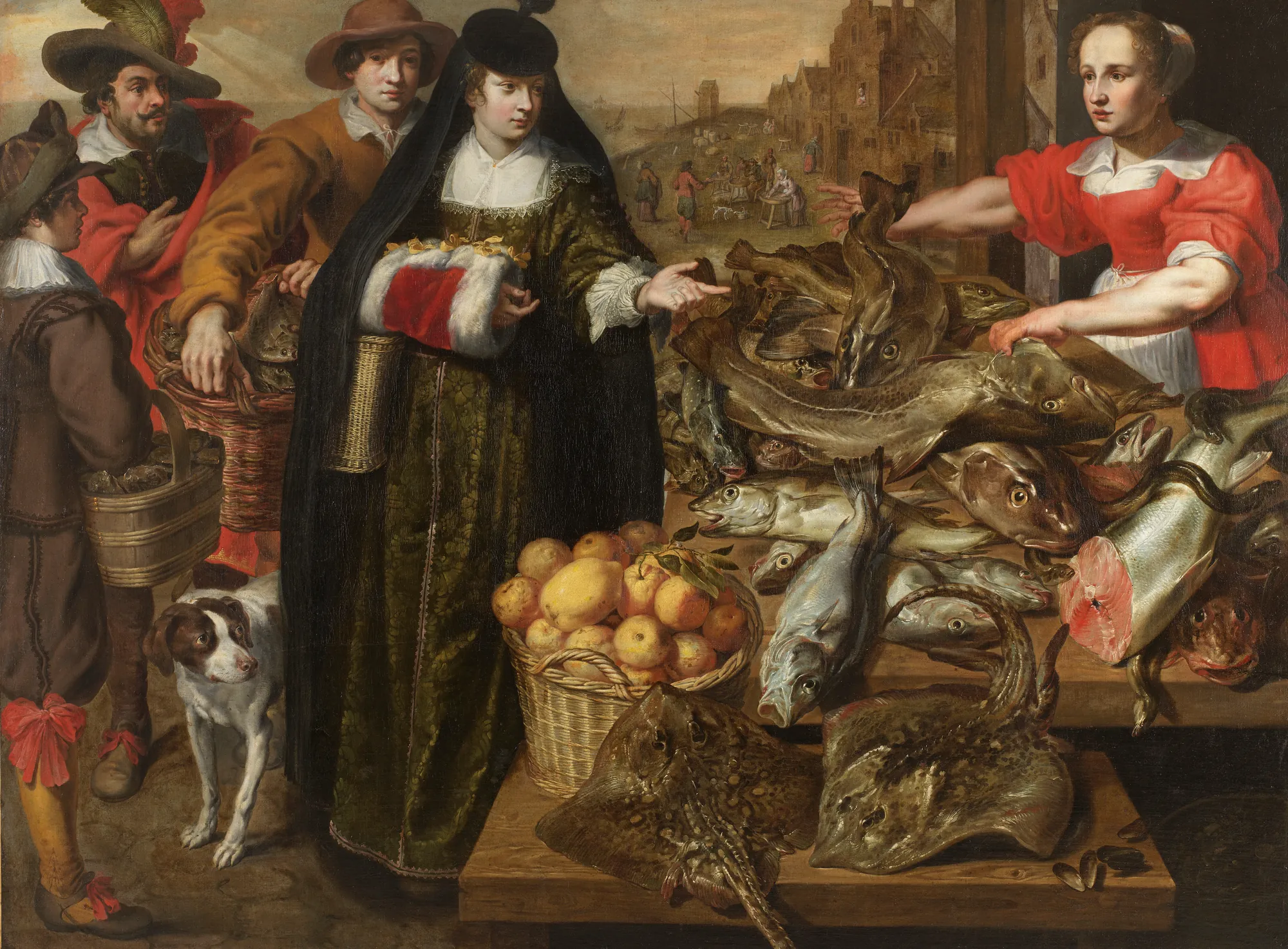 Lady at the Fish Market in Antwerp
