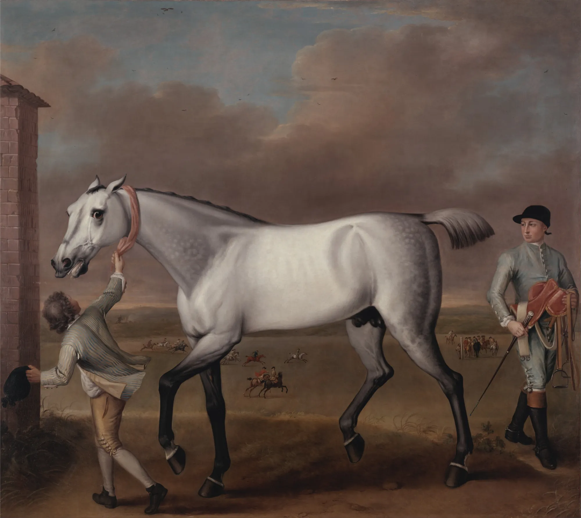 The Duke of Hamilton's Grey Racehorse, 'Victorious,' at Newmarket