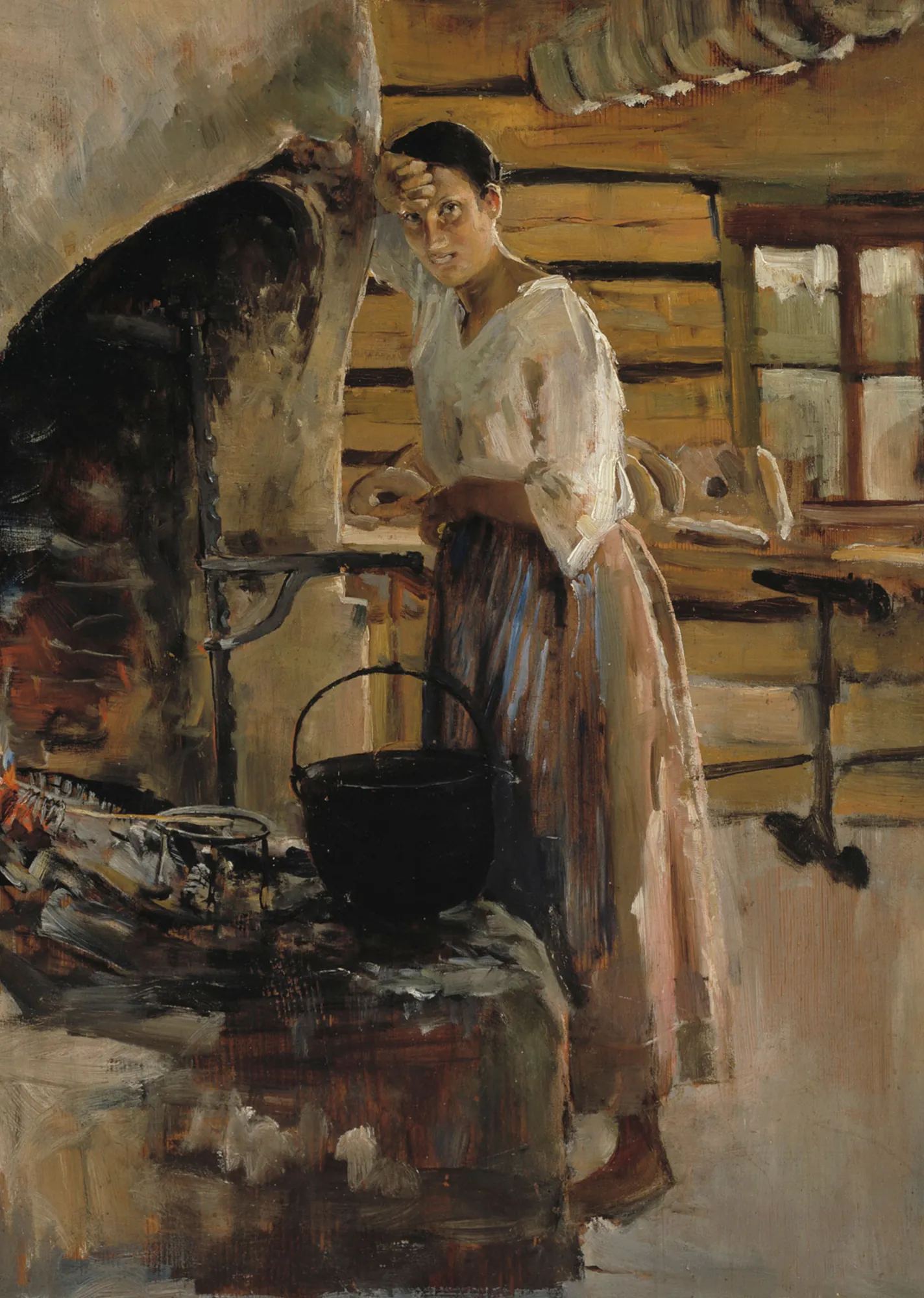 Woman Cooking Whitefish
