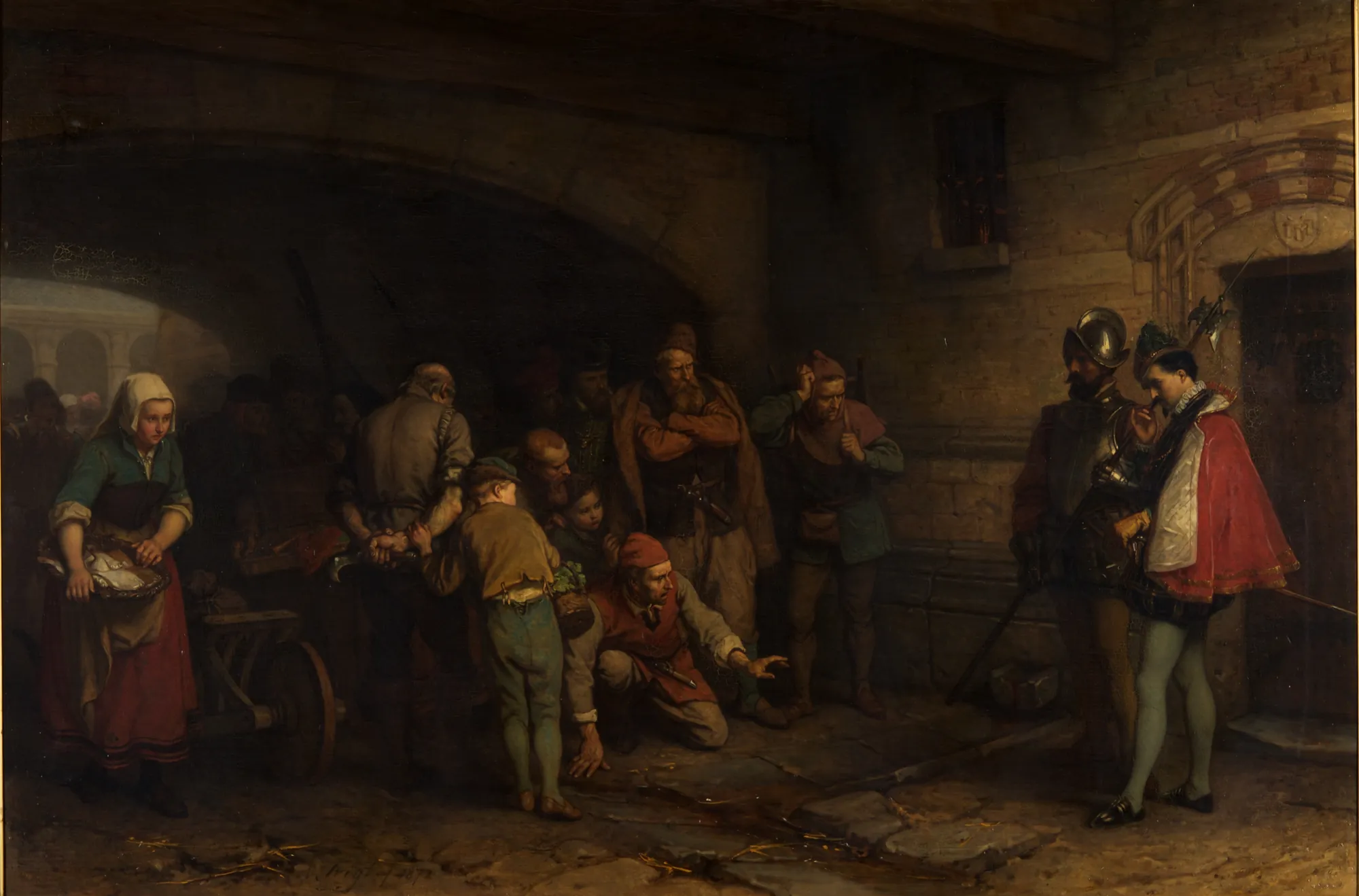 Gathering Before the Prison of the Spanish Inquisition in Antwerp
