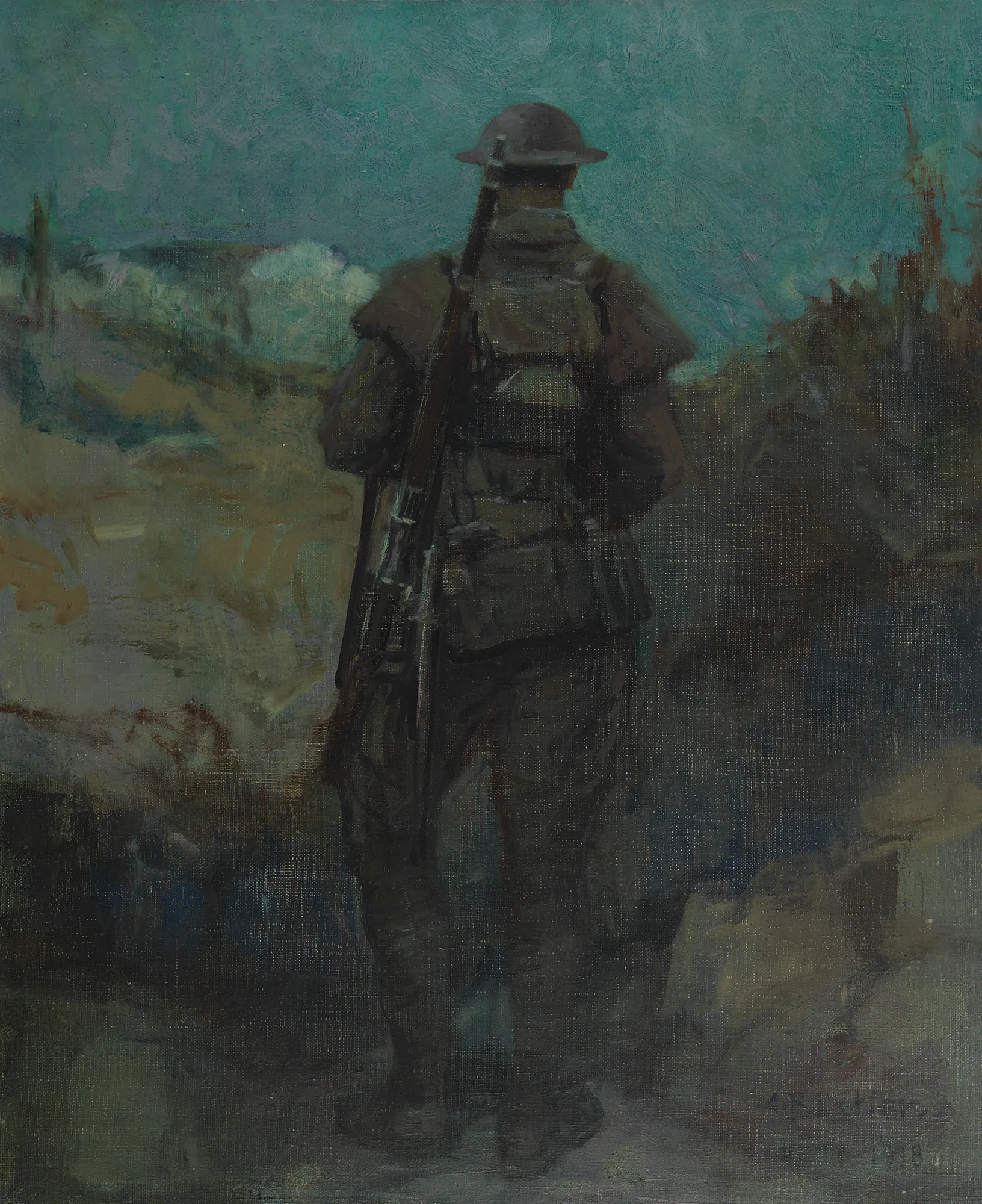 Canadian Sentry, Moonlight, Neuville-Vitasse