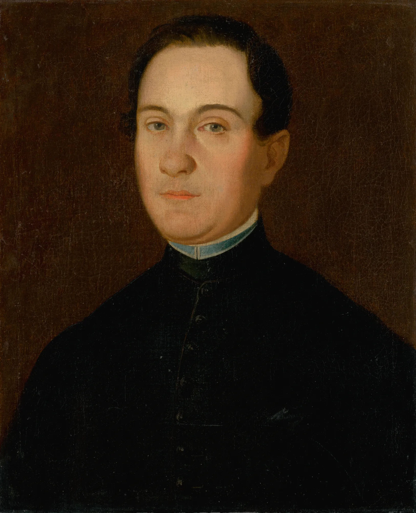 Portrait of Hammerschmidt Portrait of Hammerschmidt by Peter Michal Bohúň. A portrait of a man in dark clerical or formal attire against a dark brown background.