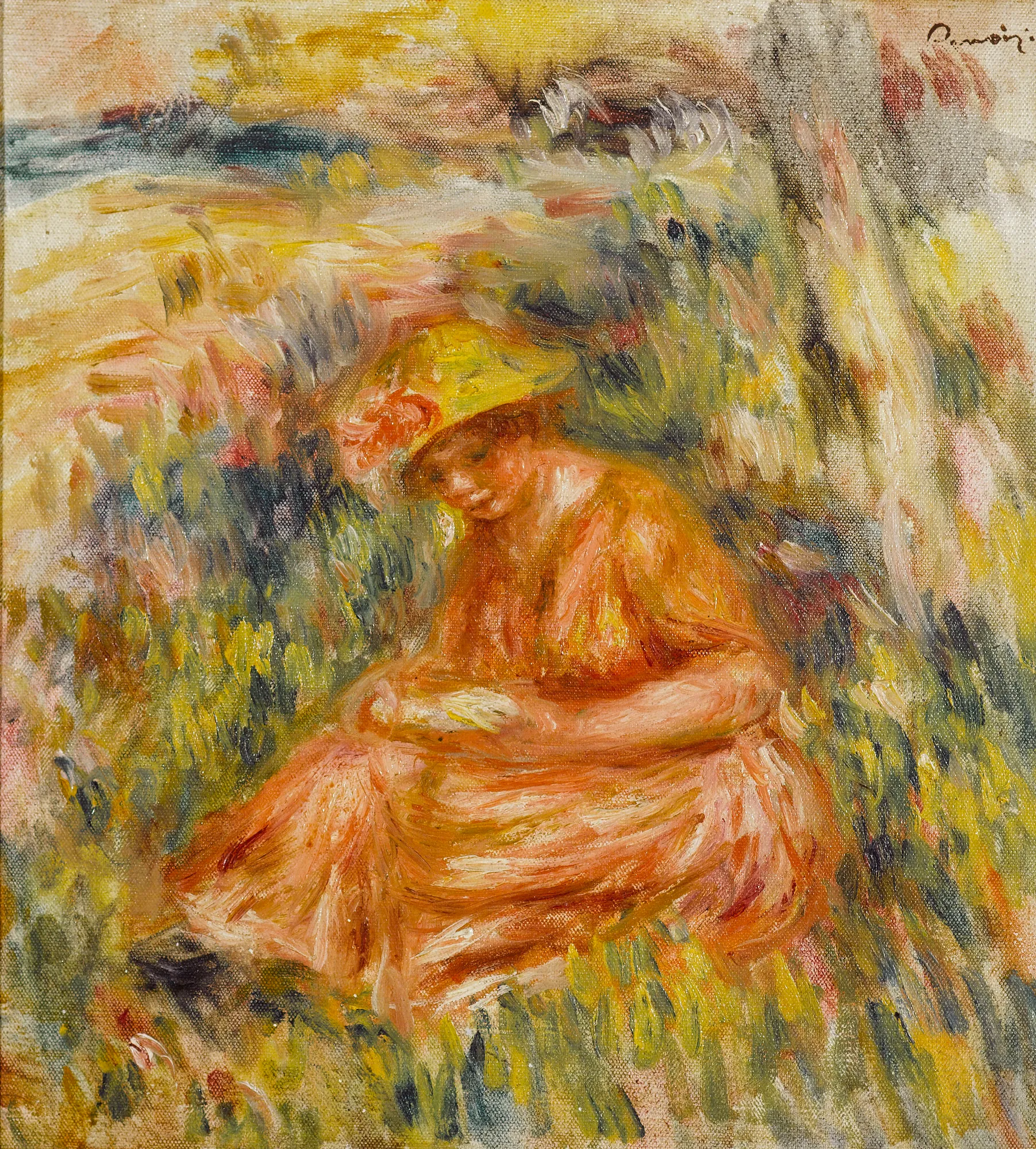 Woman Reading in a Landscape (Femme lisant dans un paysage)