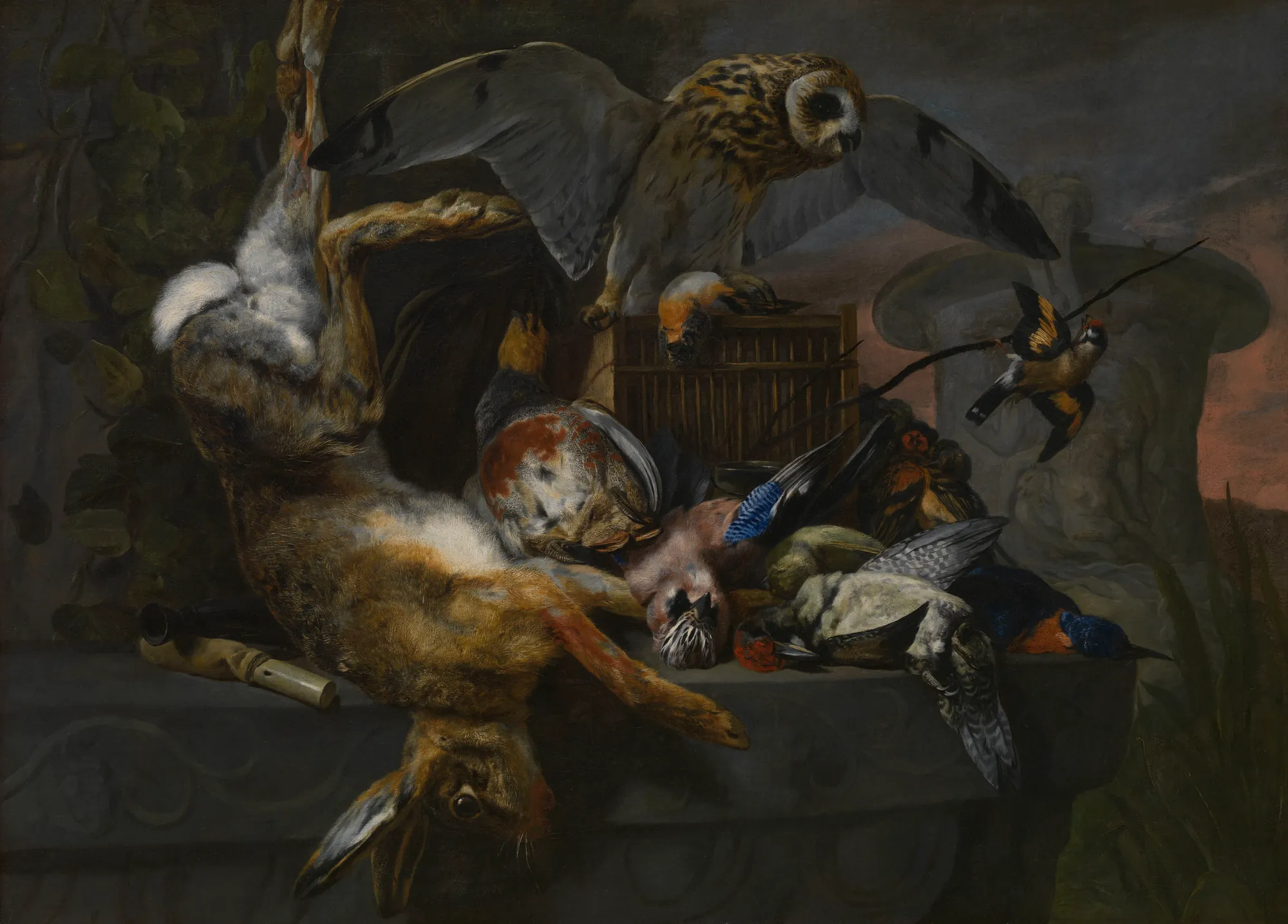Still Life with an Owl and a Hunting Trophy