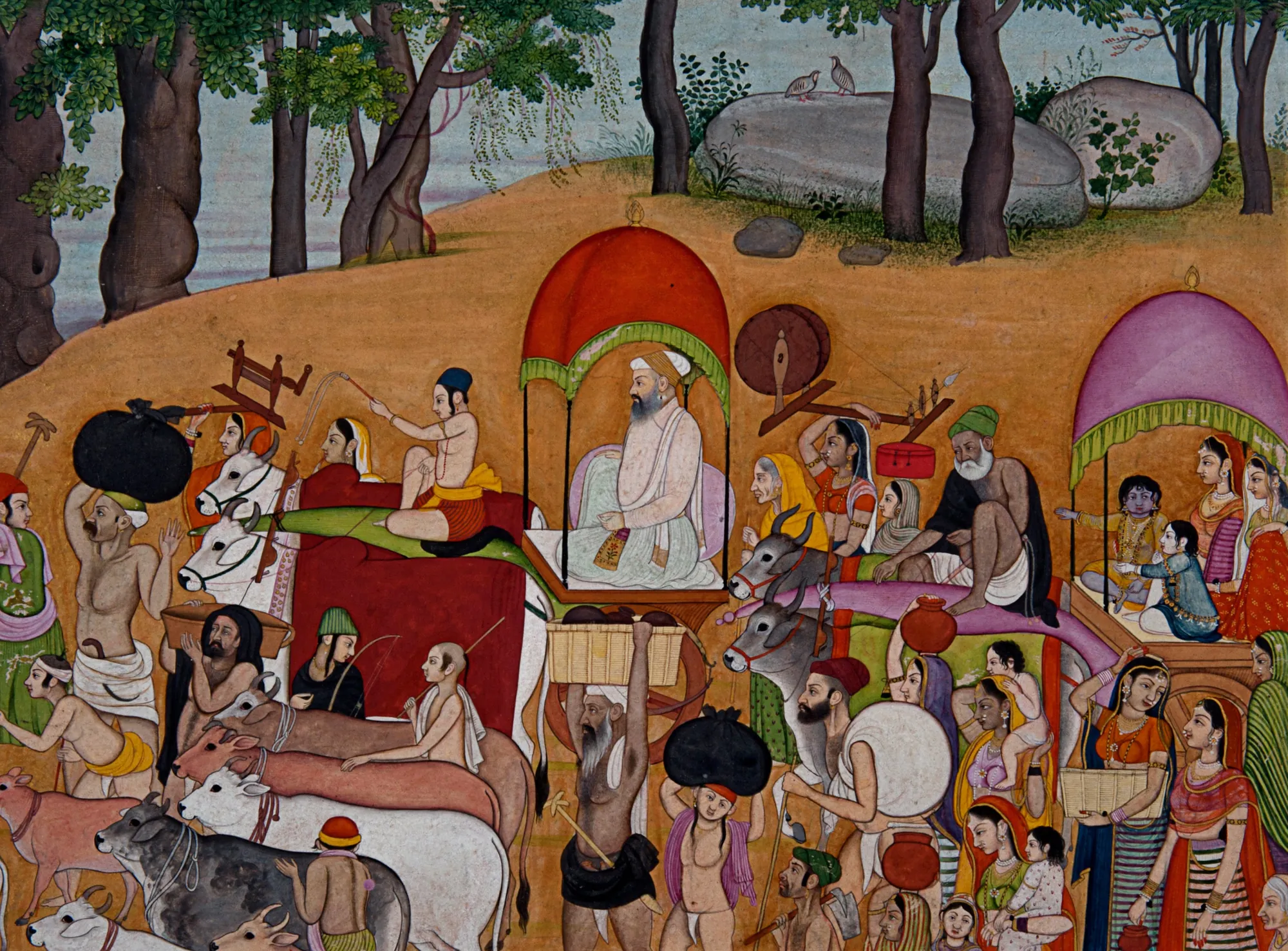 Nanda and Cowherds Moving to Vrindavana