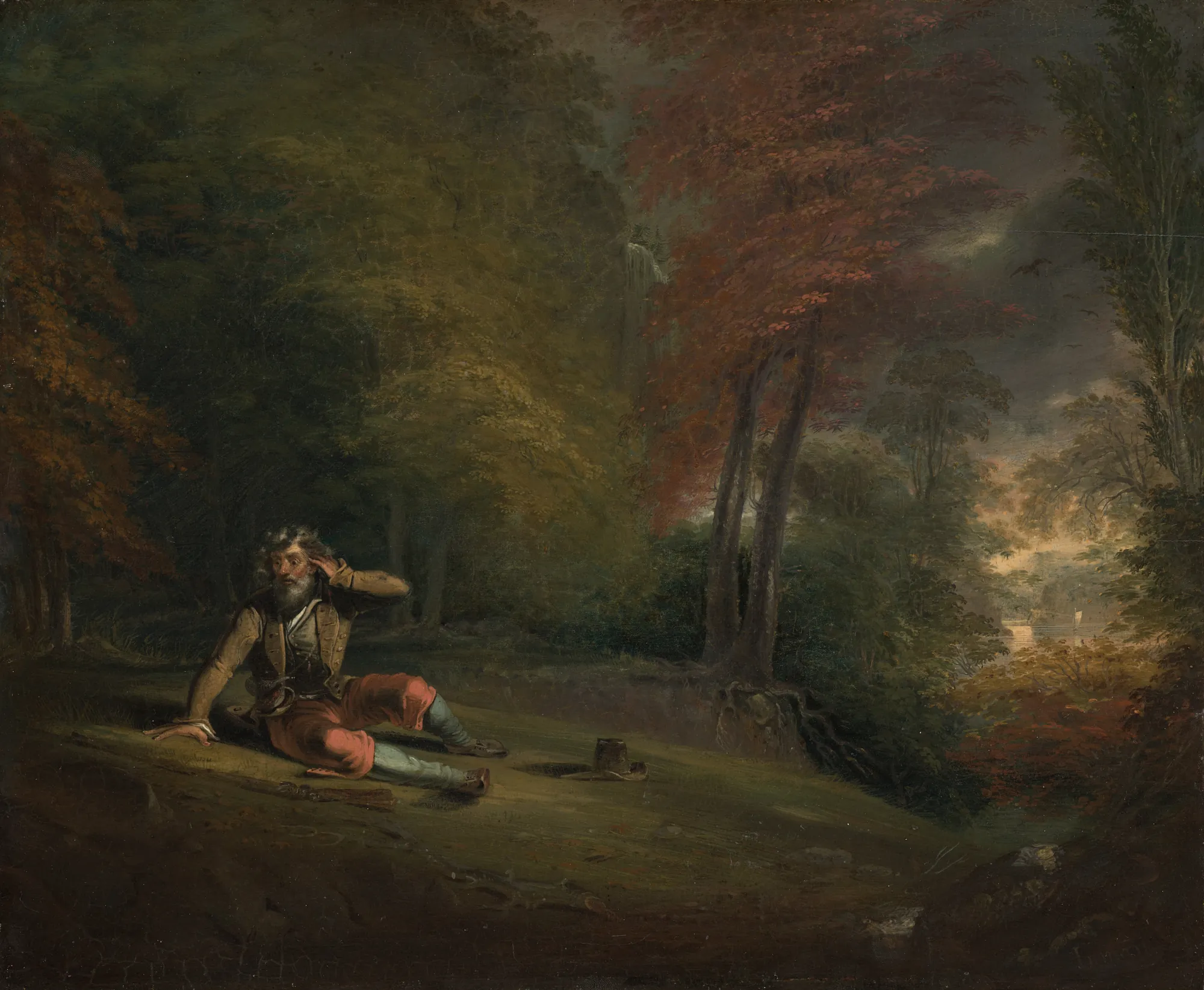 Rip Van Winkle Awakening from his Long Sleep