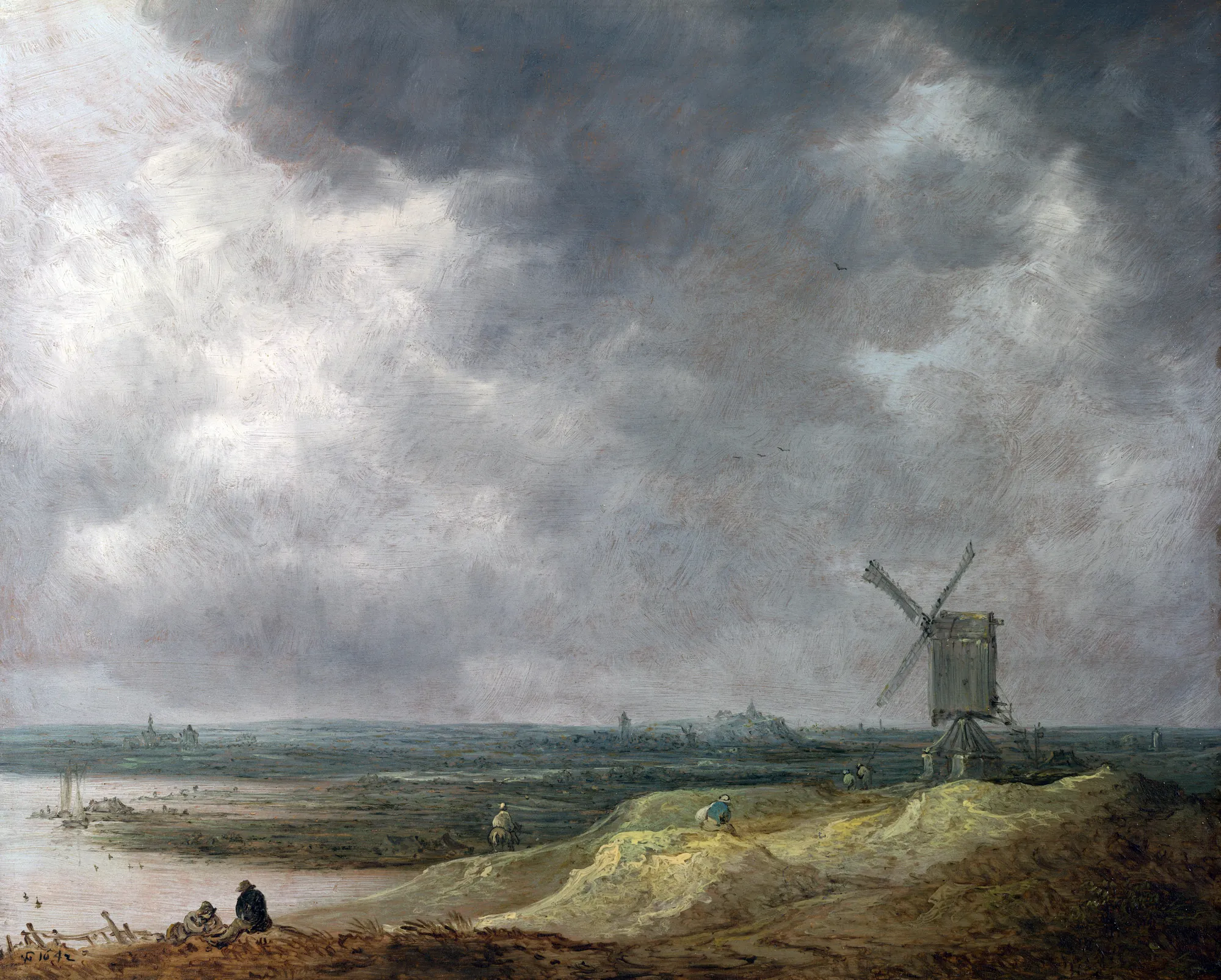 A Windmill by a River