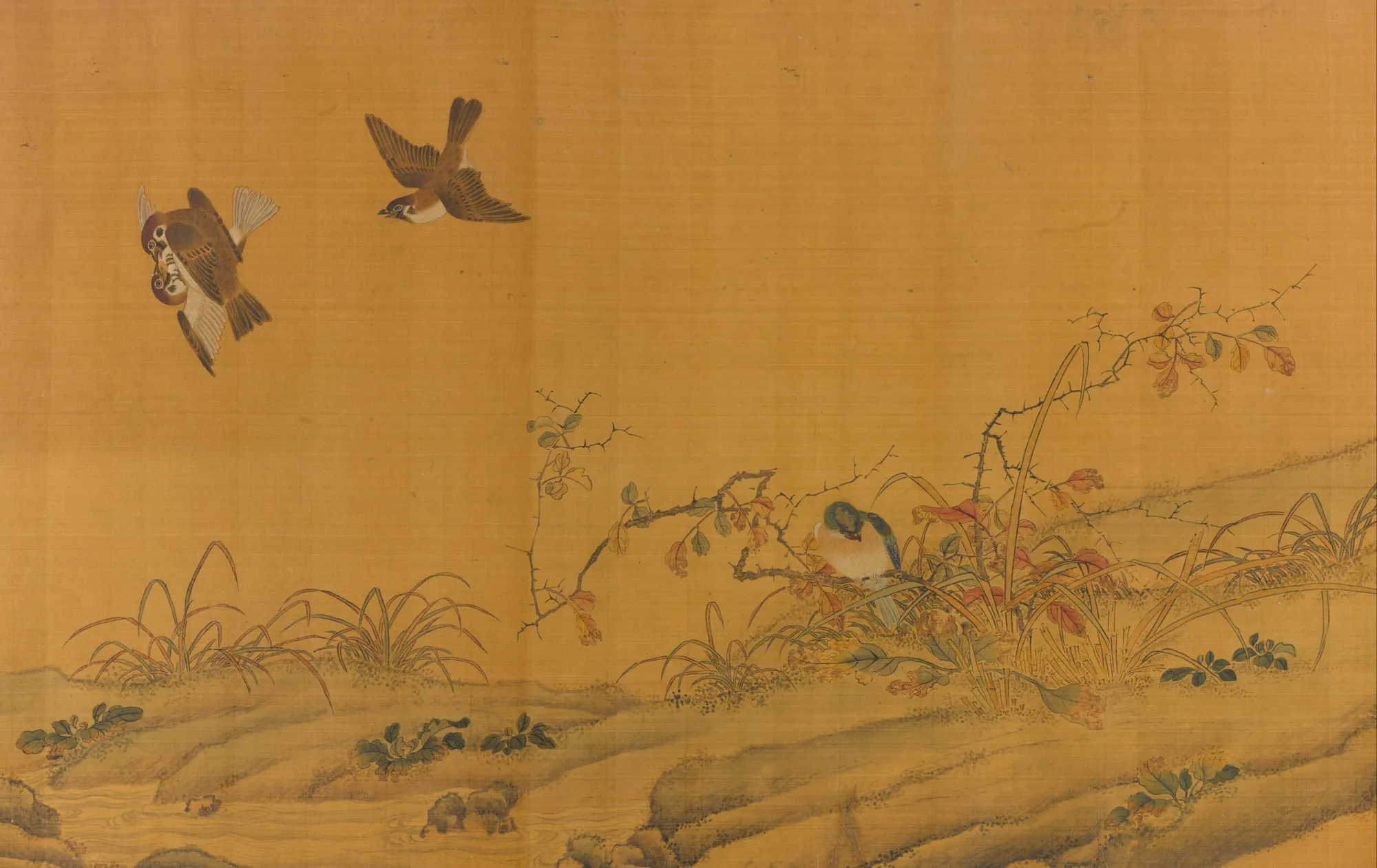 Landscape with Birds, Berries, Roses, and Rabbits