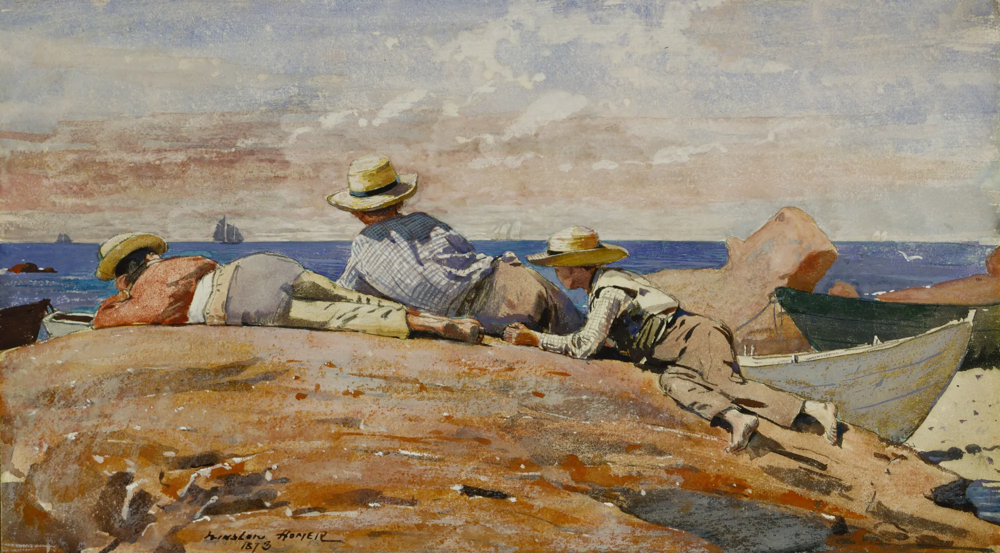 Three Boys on the Shore