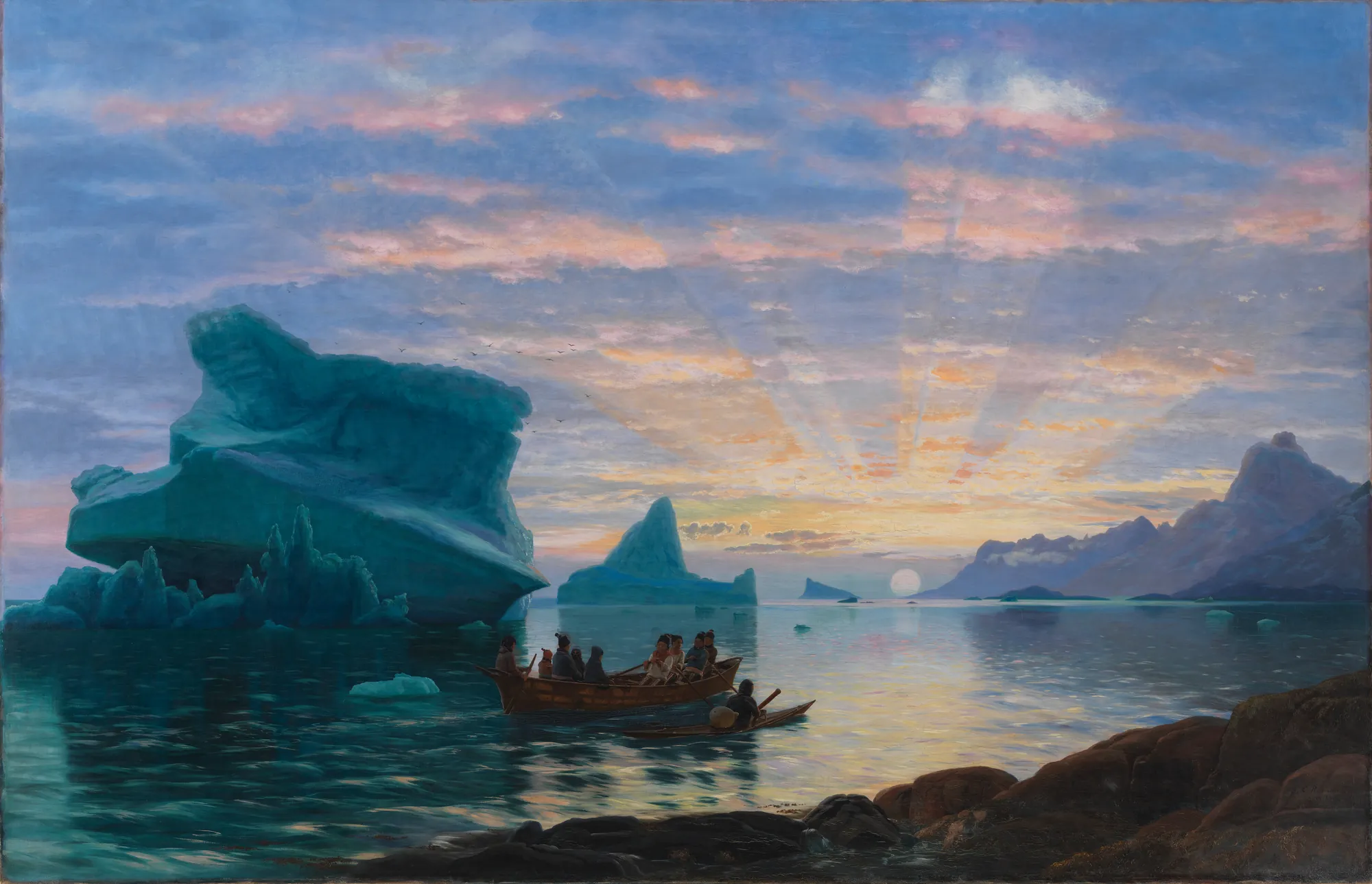 Midnight Atmosphere at the Greenlandic Coast