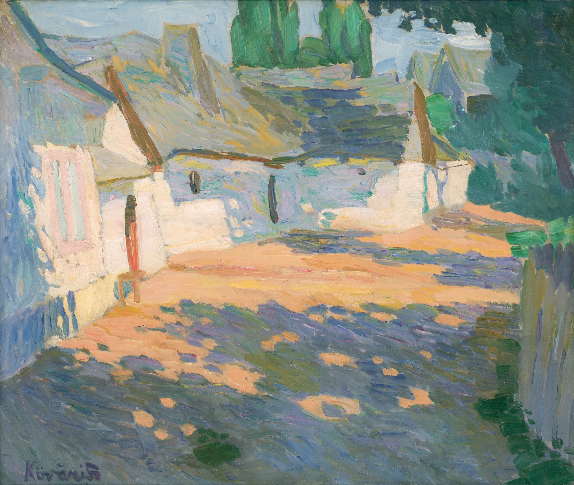 In the Morning Sun (Village Courtyard)