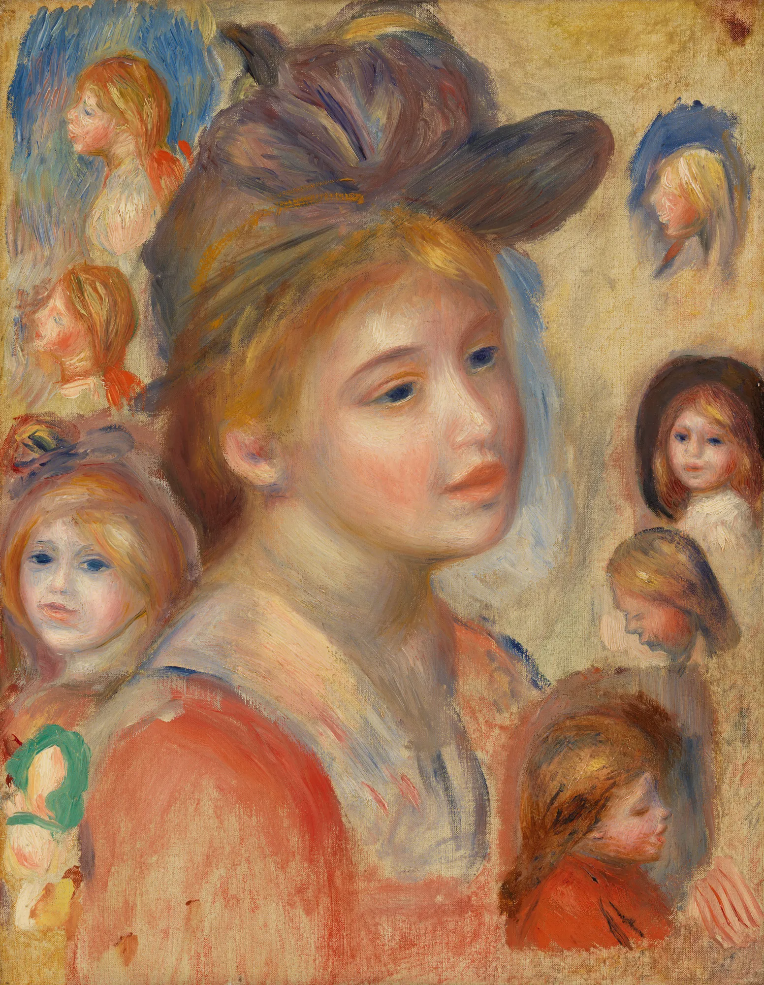 Study of Girls' Heads (Étude de têtes de jeunes filles)