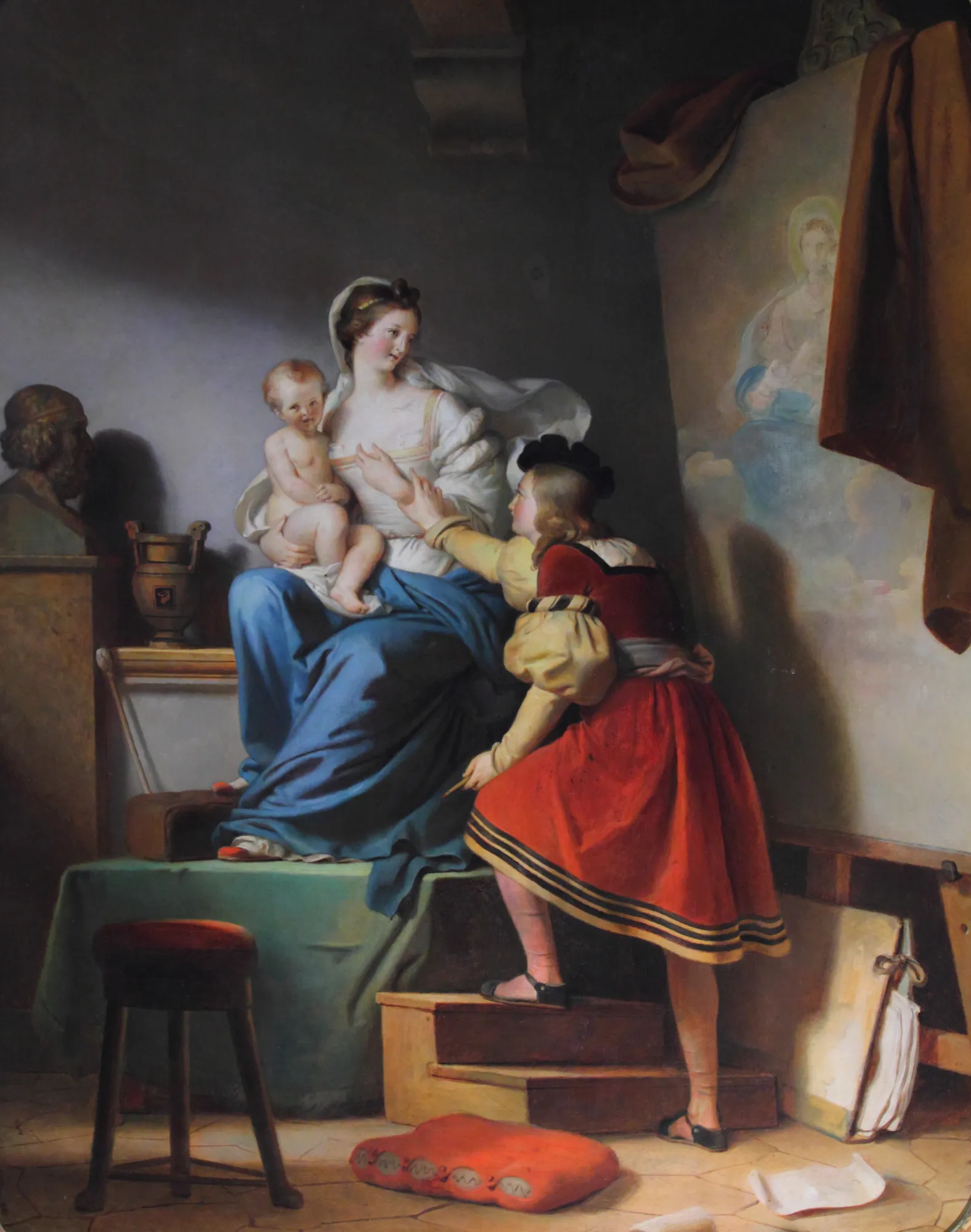 Raphael Adjusting the Pose of His Model